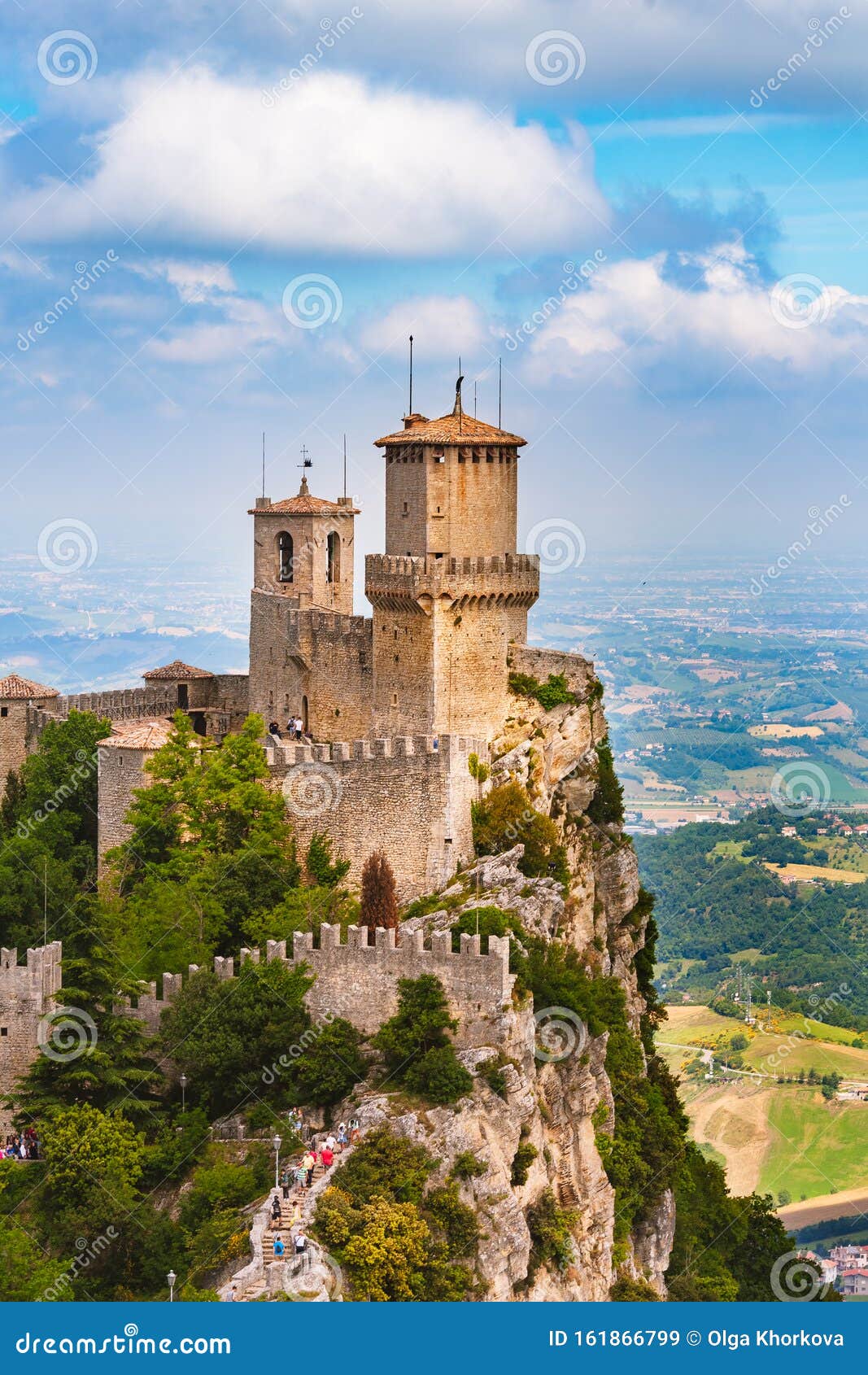San Marino Respublika San Marino Redakcionnoe Stokovoe Izobrazhenie Izobrazhenie Naschityvayushej Oborona Gorodok 161866799