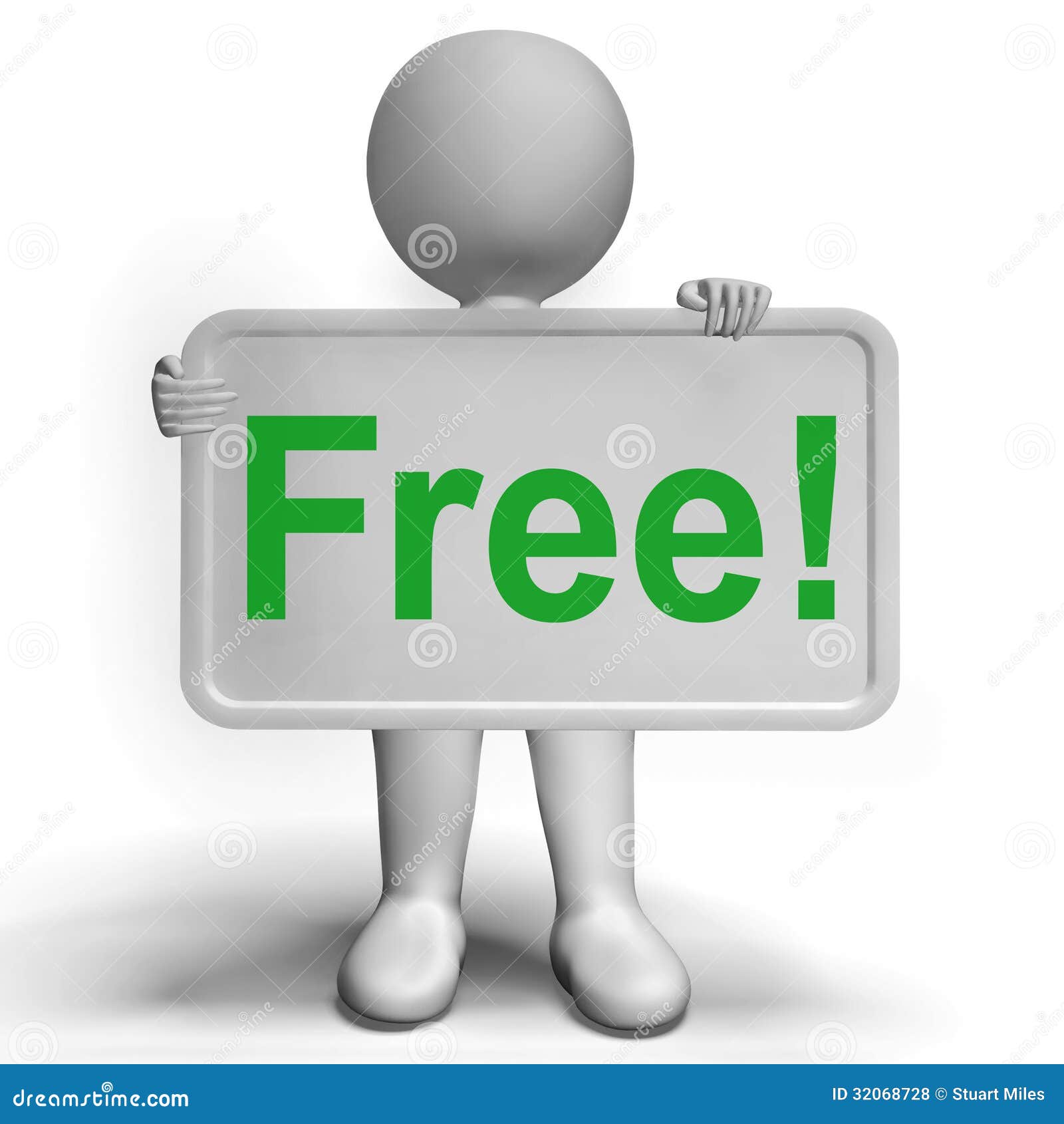 Свободный знак показывает бесплатное удовольствие бесплатно и продвижение  Иллюстрация штока - иллюстрации насчитывающей предложение, дешево: 32068728