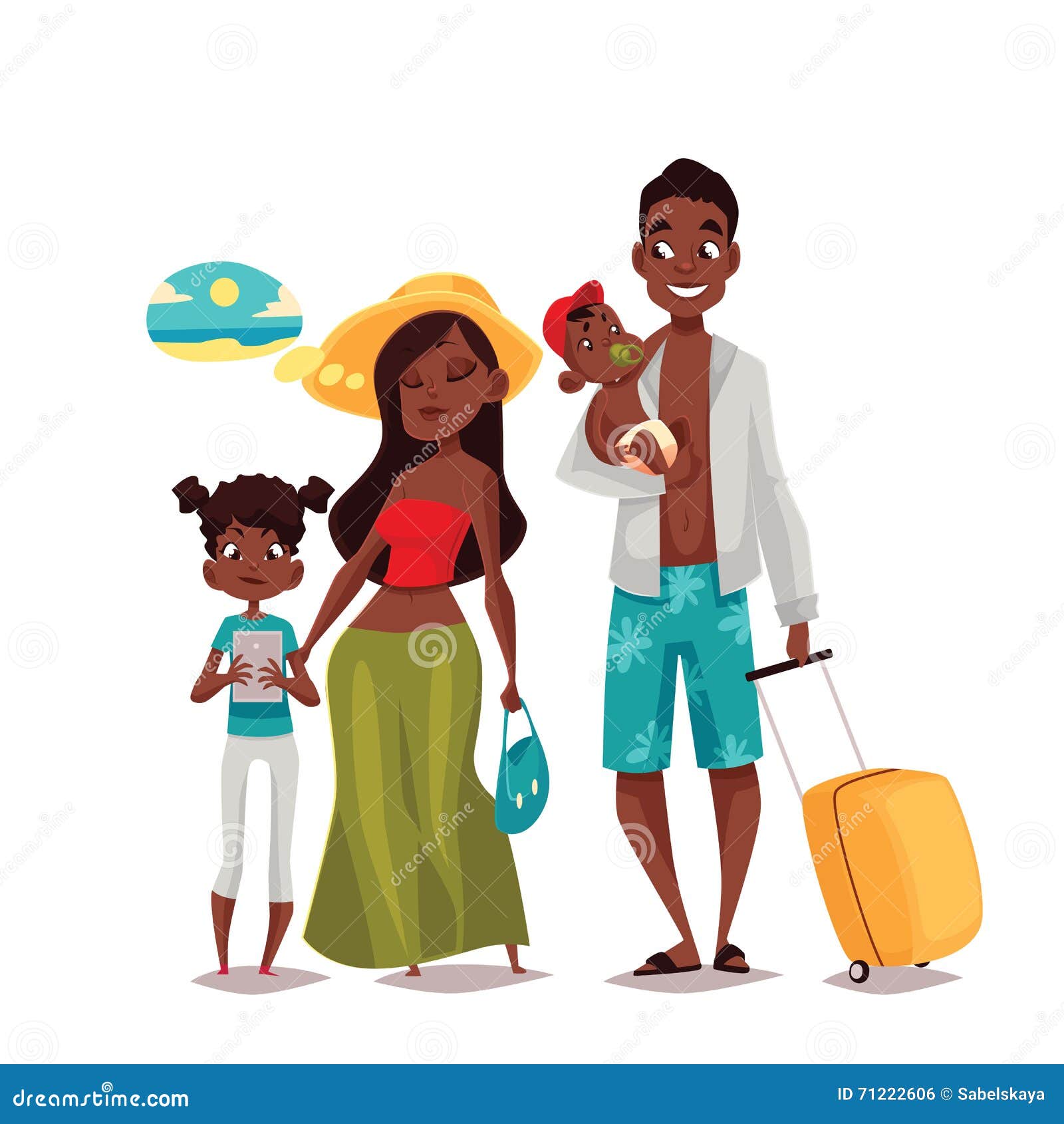 Сестра приехала на каникулы. Семья в отпуске прозрачный фон. Семья с двумя детьми рисунок багажом. Семья арт отпуск.