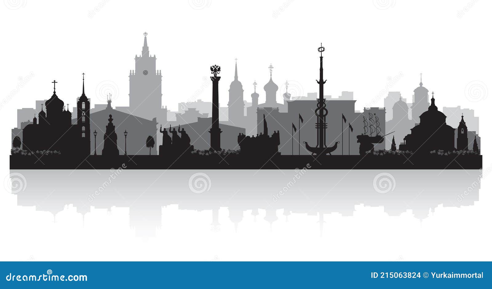Силуэты городов россии черно белые