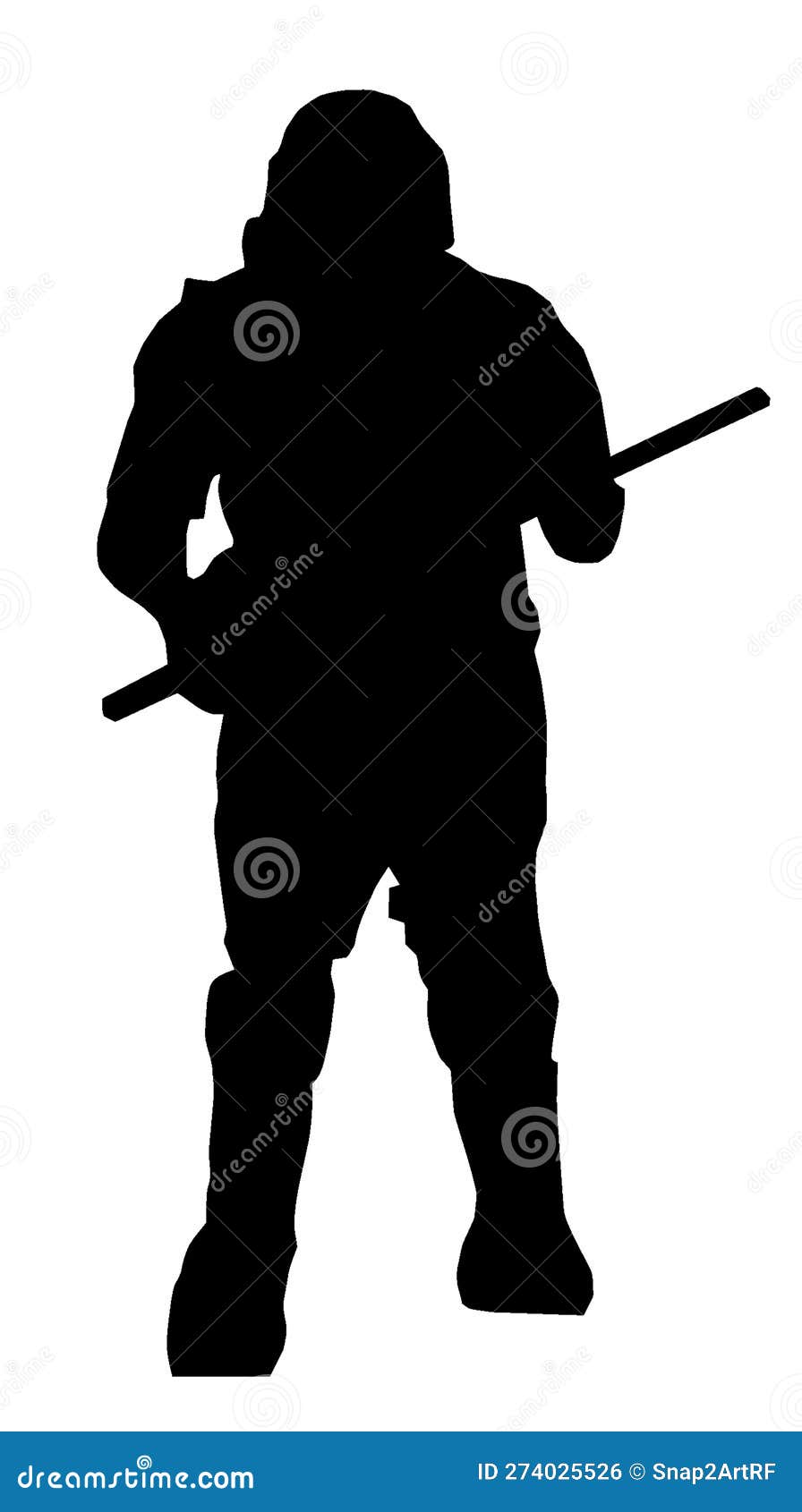 силуэт члена отряда спецназа по борьбе с беспорядками в полной боевой  готовности с дубинкой Иллюстрация вектора - иллюстрации насчитывающей  вооружения, принудьте: 274025526