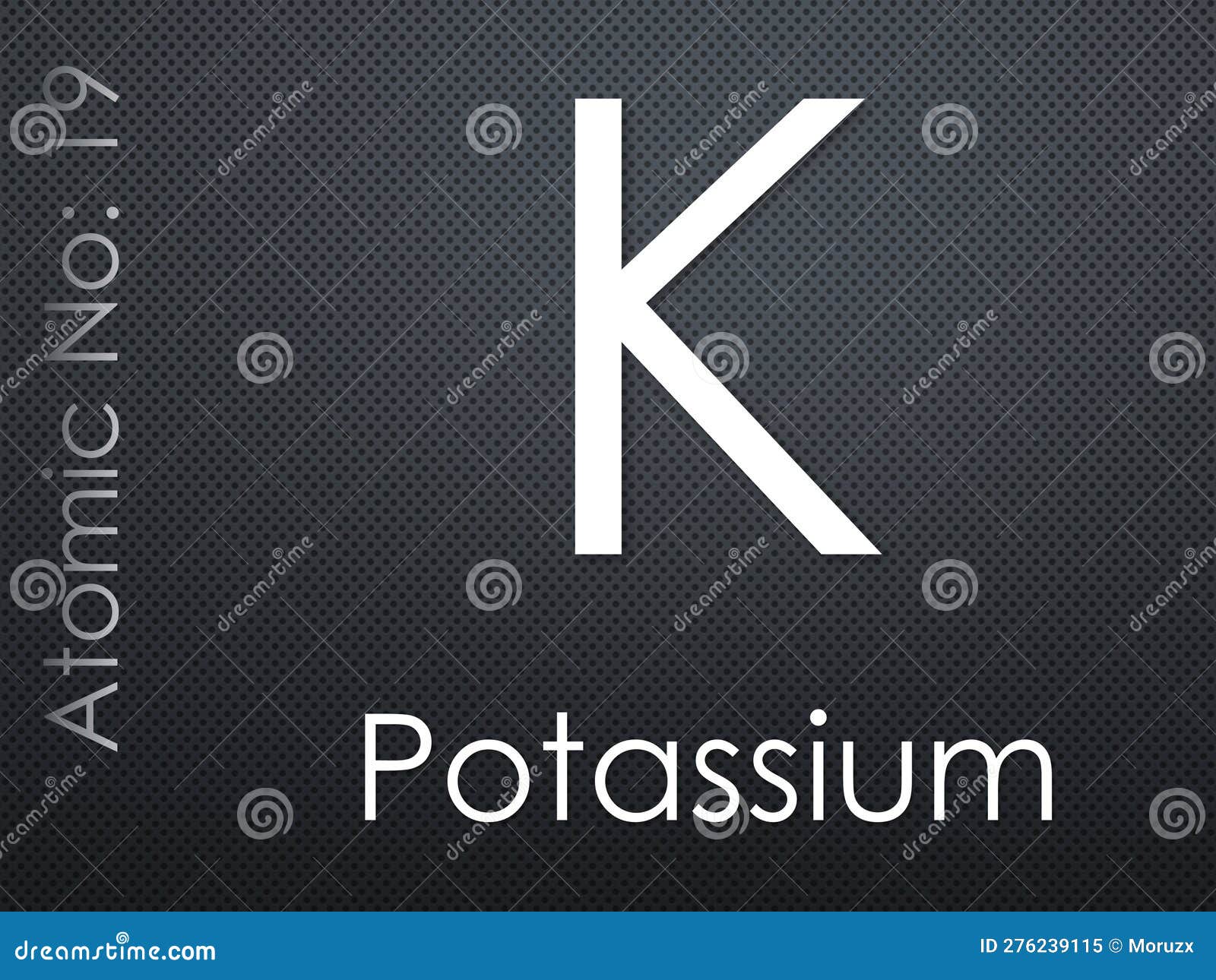 Potassium on the Periodic Table of the Elements Stock Image - Image of extractio