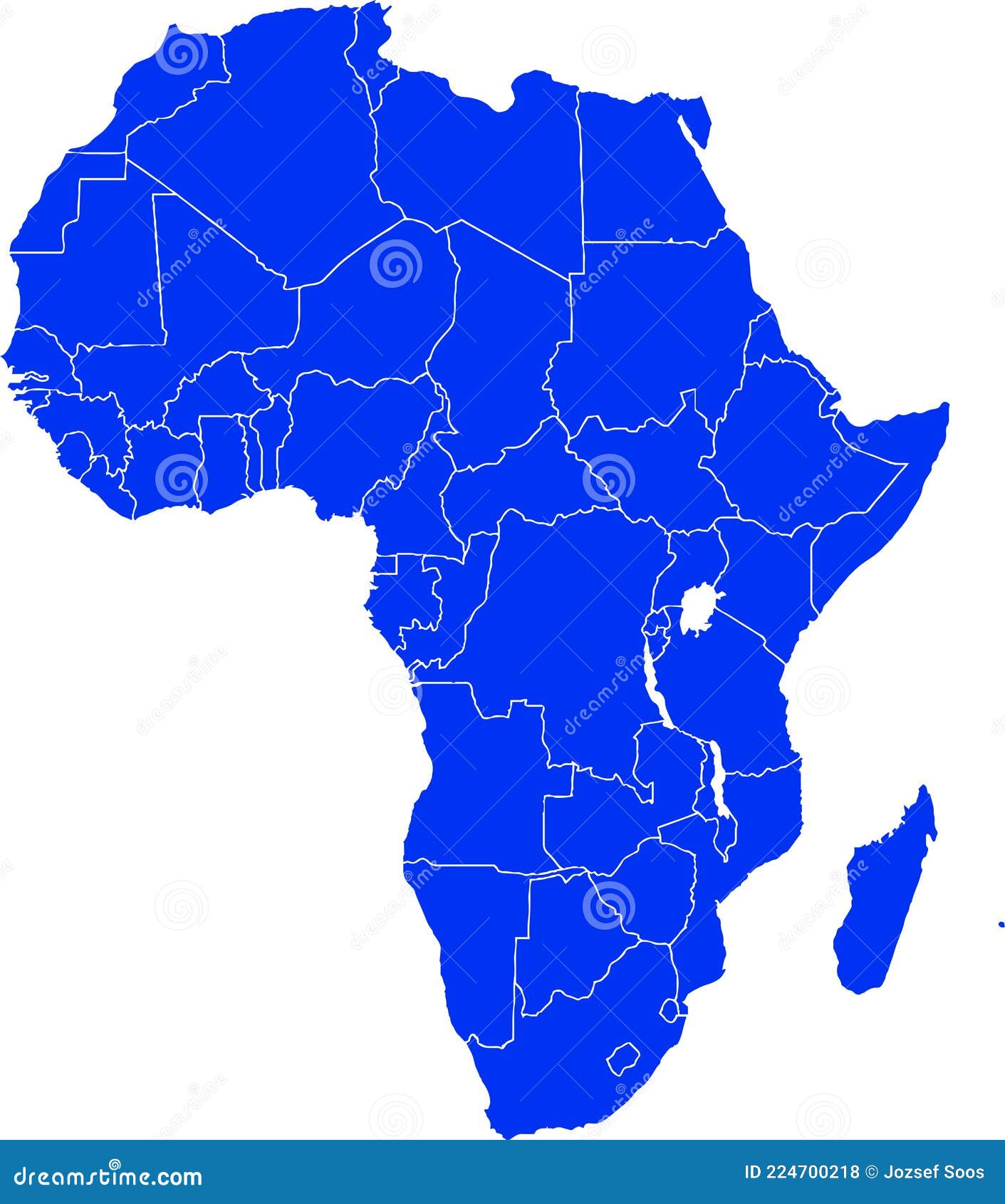 синяя цветная африканская контурная карта. политическая карта африки.векторная иллюстрация Иллюстрация вектора - иллюстрации насчитывающейграфик, ливия: 224700218