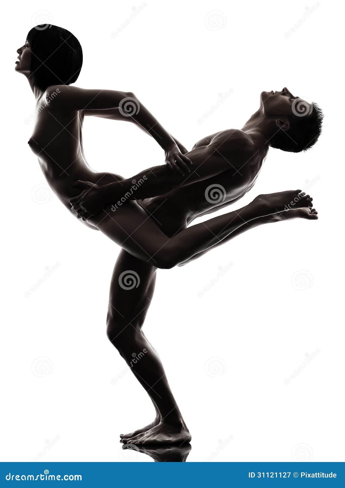 Силуэт деятельности при влюбленности Kamasutra пар сексуальный Стоковое Изображение - изображение насчитывающей гетеросексуально, женщина: 31121127
