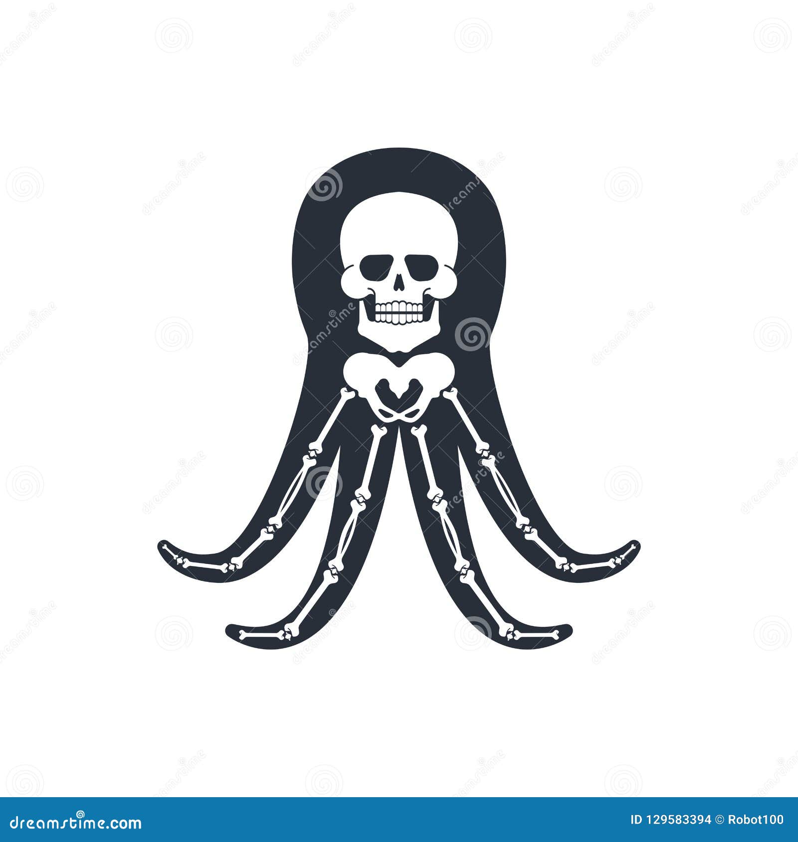 скелет осьминога