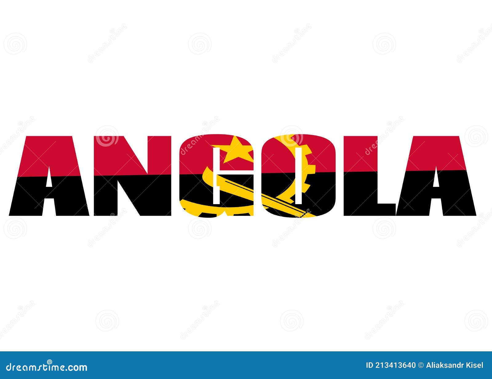 слово "ангола" в цветах флага анголы. название страны в изолированном фоне. иллюстрация изображения Иллюстрация штока - иллюстрации насчитывающей нация, заголовок: 213413640