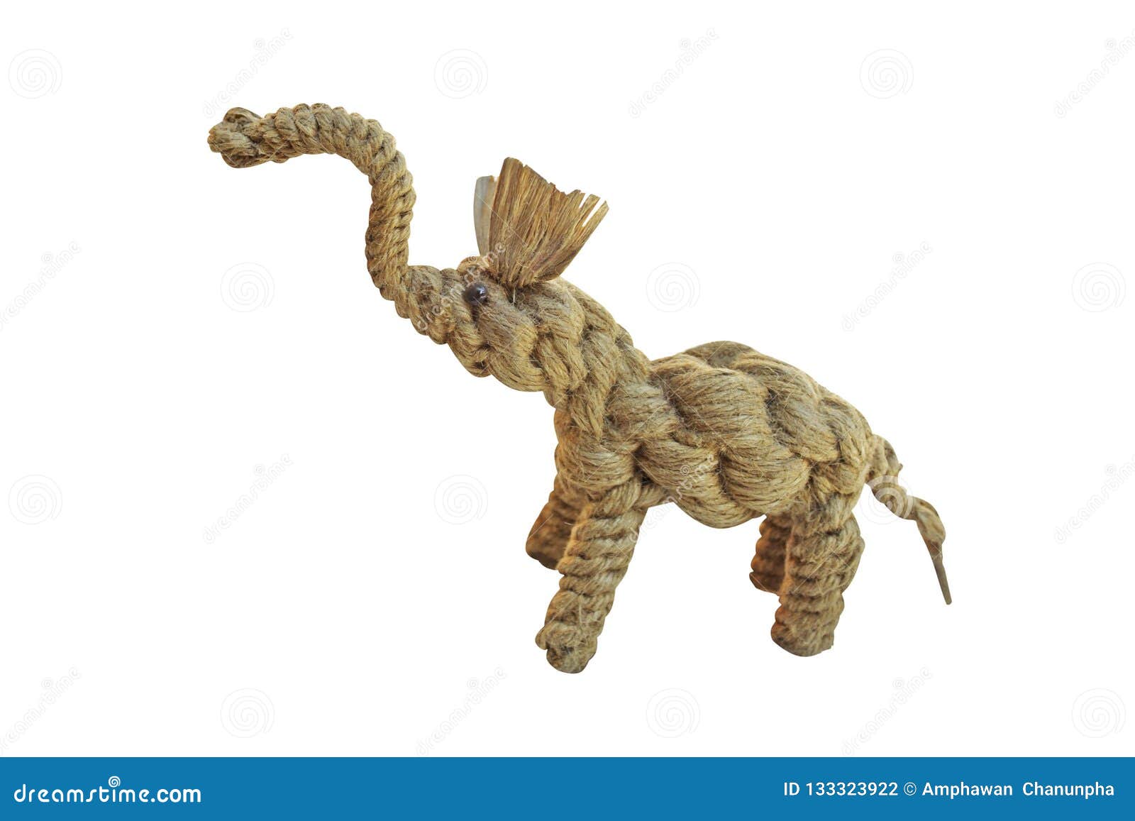 Слон Сделанный Из Старой Веревочки, Местных Игрушек, Handmade.