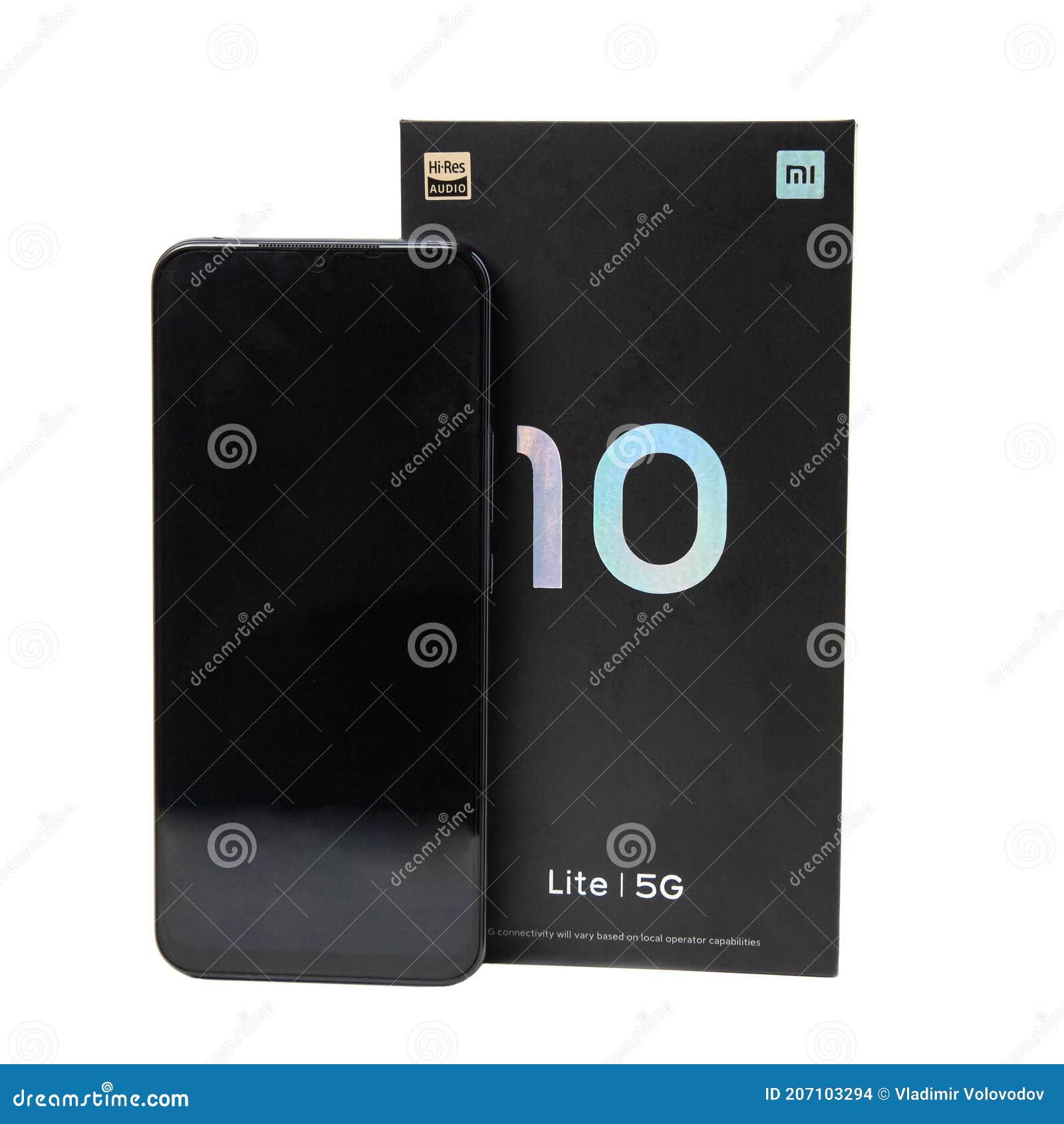 Смартфон 5g ми 10 Xiaomi легкий китайский с черным ящиком коробки  изолированной на белом фоне Редакционное Стоковое Изображение - изображение  насчитывающей товары, черный: 207103294