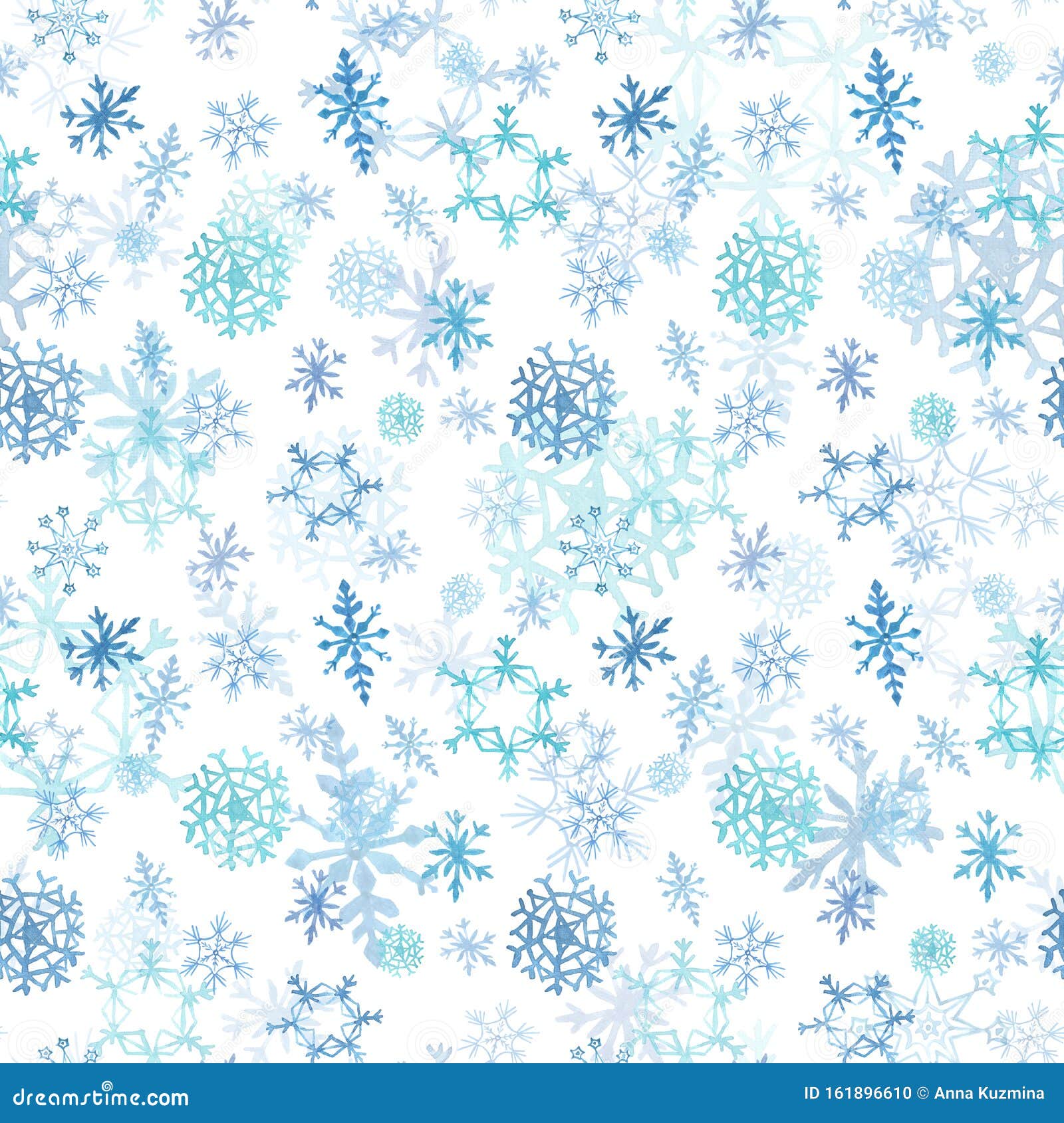 Снежинки - сплошной узор Водоцветная рука нарисовала падающий снег на белом  фоне Веселый зимний фон для Рождества Иллюстрация штока - иллюстрации  насчитывающей торжество, конспектов: 161896610