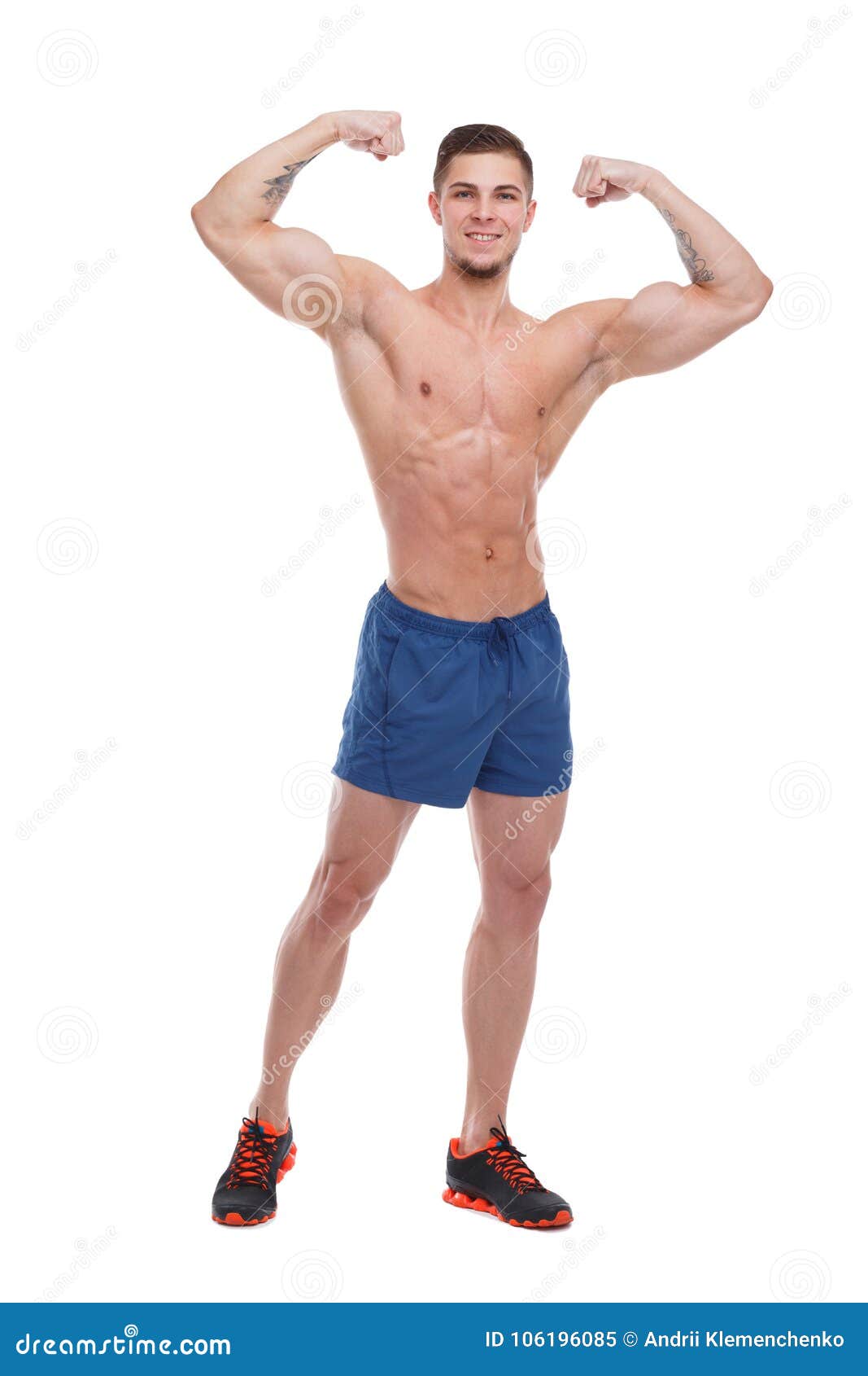 Sportsmen S Chut Chut Torsom Pokazyvaet Biceps Belizna Izolirovannaya Predposylkoj Stokovoe Izobrazhenie Izobrazhenie Naschityvayushej 106196085