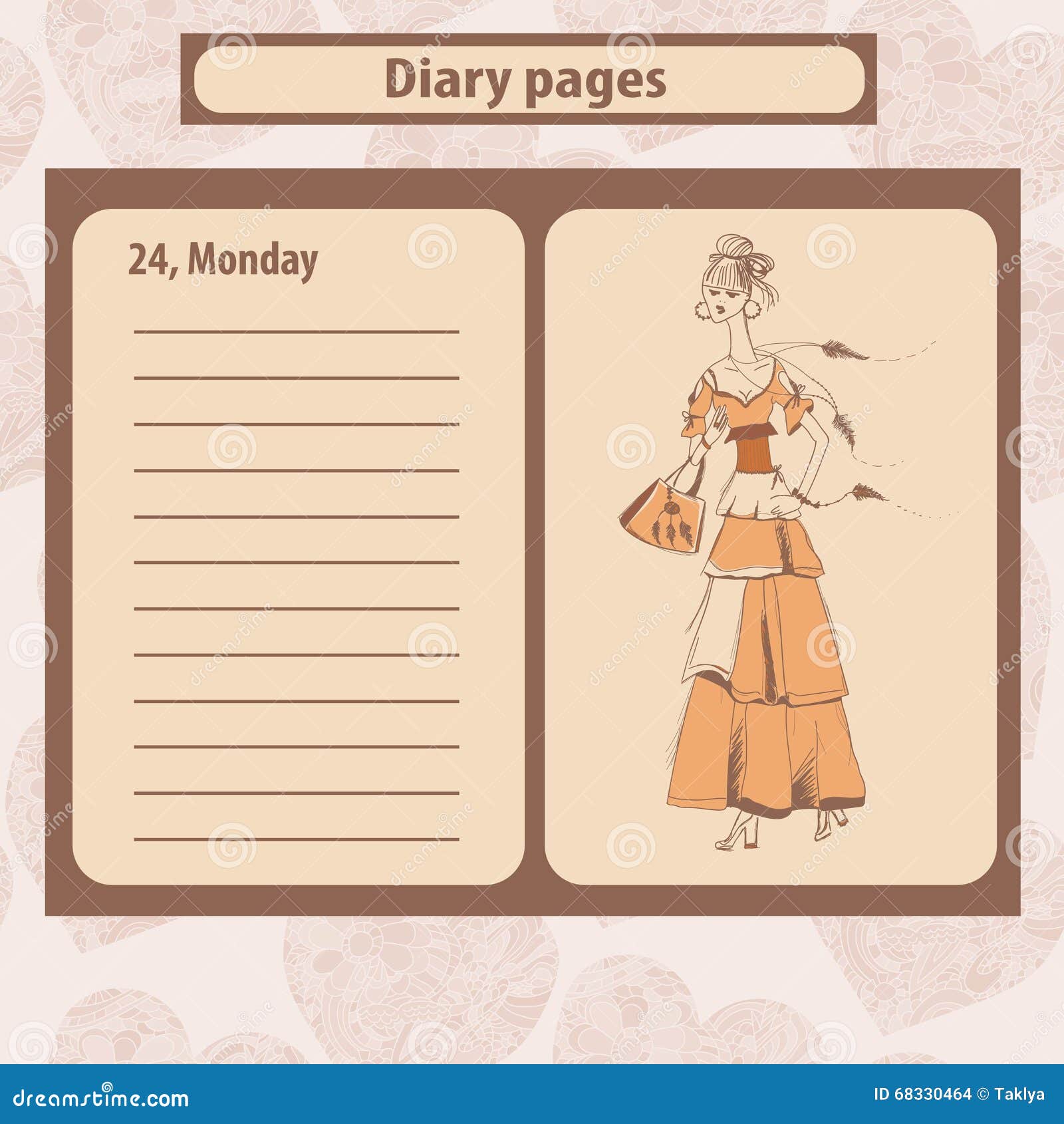 Diary pages