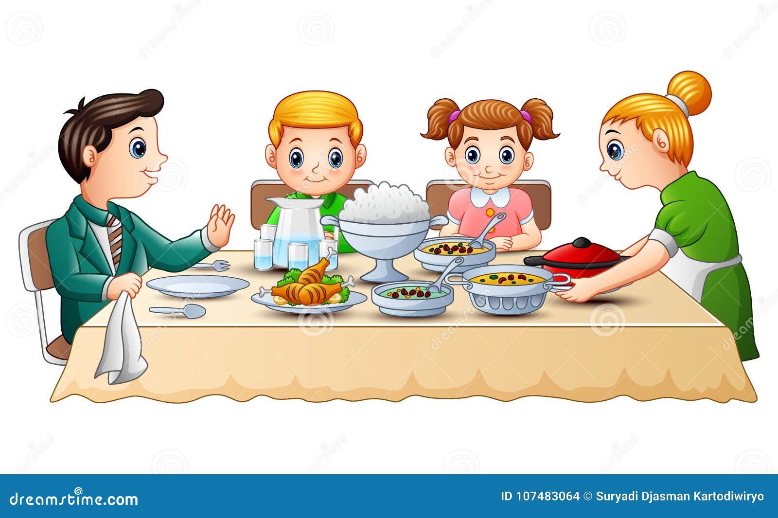 Садимся ужинать. Дети за столом. Мультяшная дети за столом. Мультяшная семья за столом. Дети обедают.