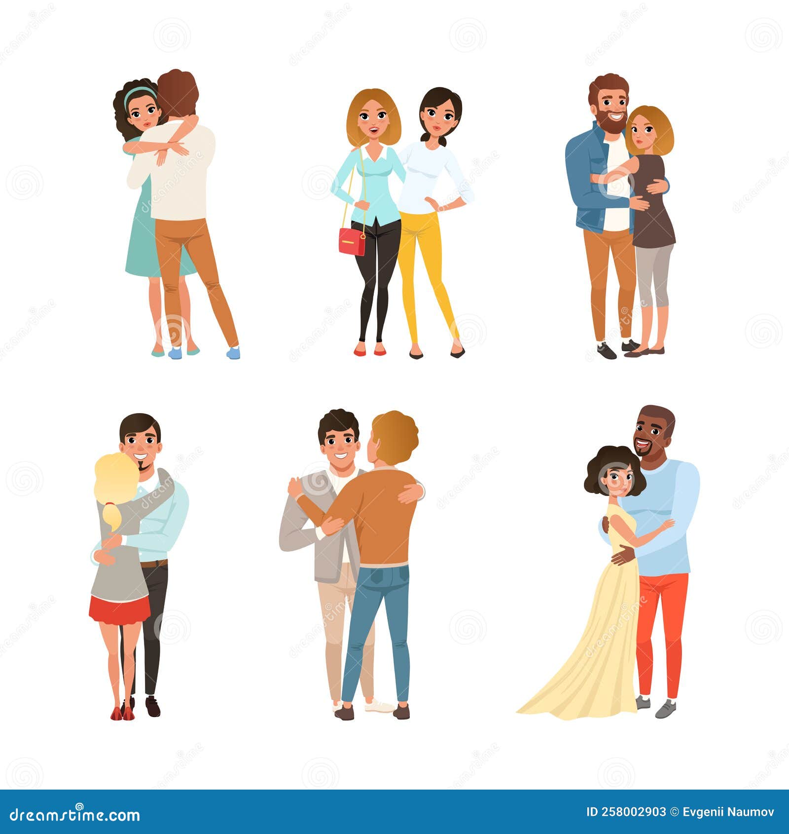 счастливые влюбленные пары. векторная иллюстрация лесбиянок-гомосексуалистов и гетеросексуалов Иллюстрация вектора - иллюстрации насчитывающей семья, приятельство: 258002903