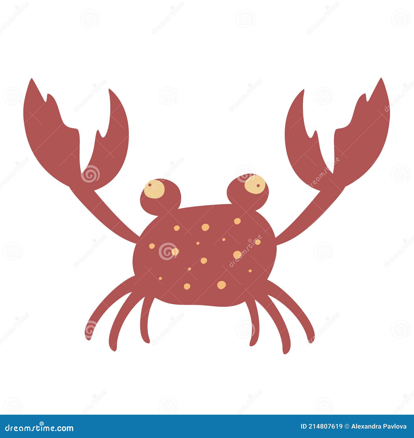 Сartoon Red Crab Vector Illustration. A Water Animal With Claws. Colorful  Cartoon Character. The Crab Shell Icon Is Isolated On A Stock Vector -  Illustration Of Isolated, Crab: 214807619