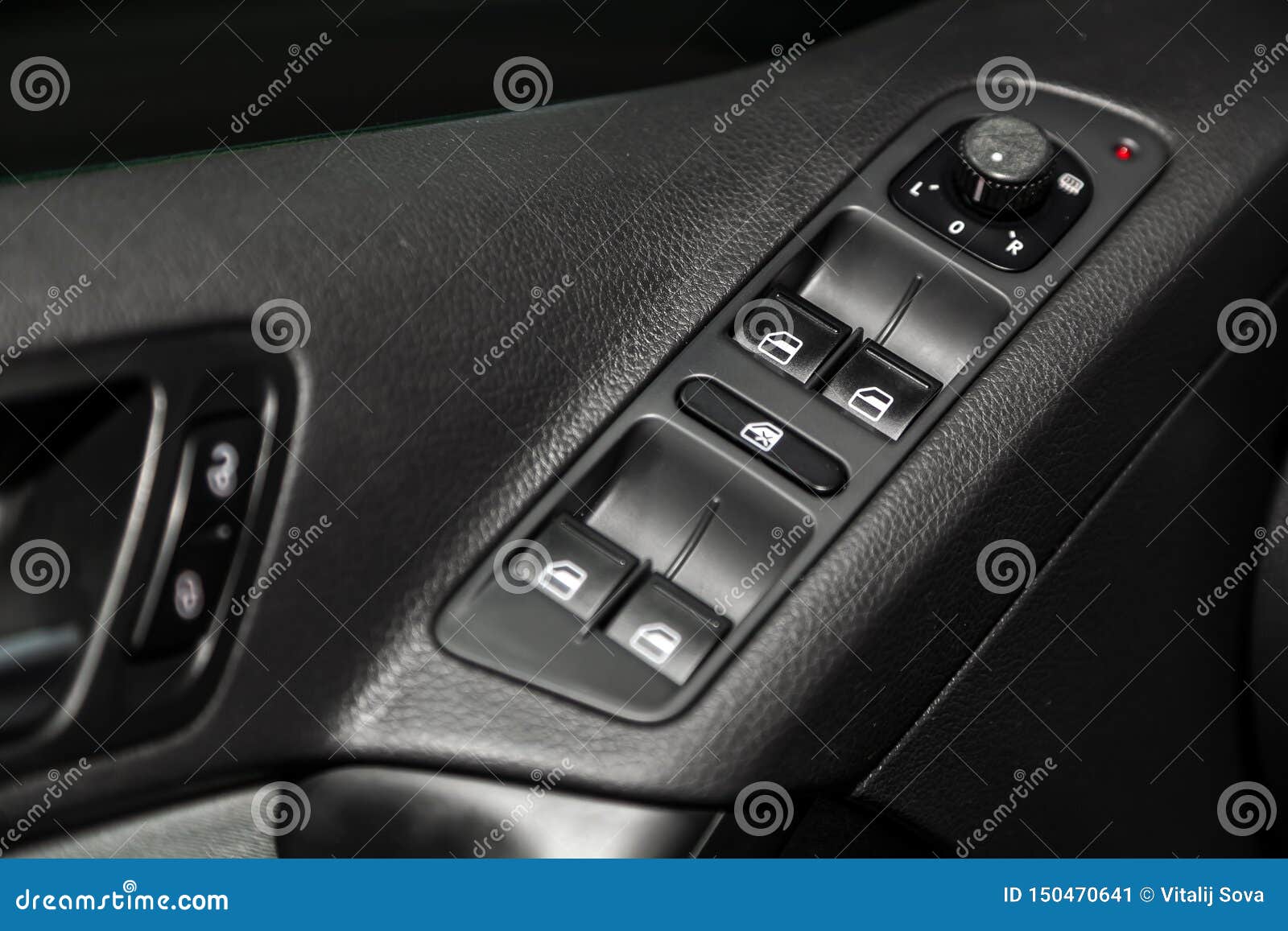 Interior View Of Car With Black Salon Stock Image Image Of