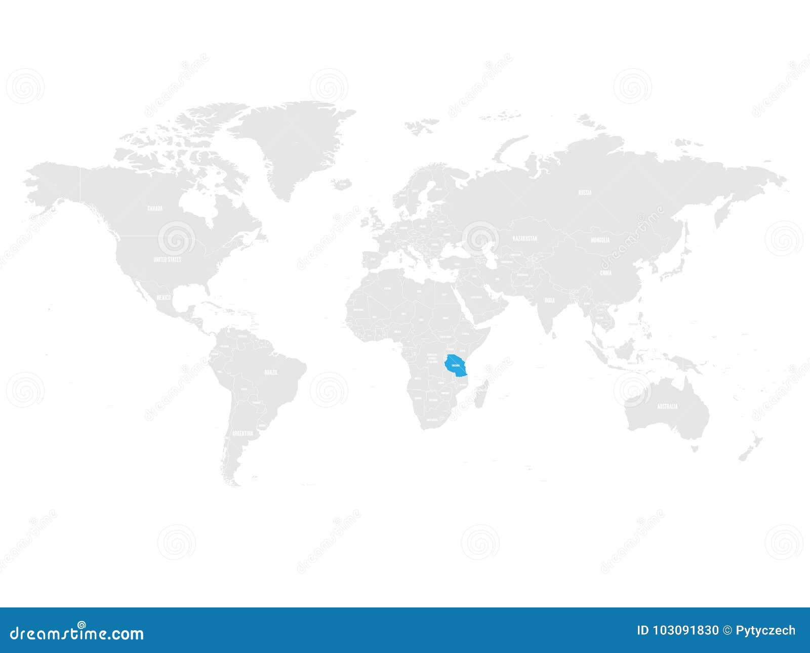 Tanzaniya Otmetila Sinyu V Karte Serogo Mira Politicheskoj Takzhe Vektor Illyustracii Prityazhki Corel Illyustraciya Vektora Illyustracii Naschityvayushej 103091830