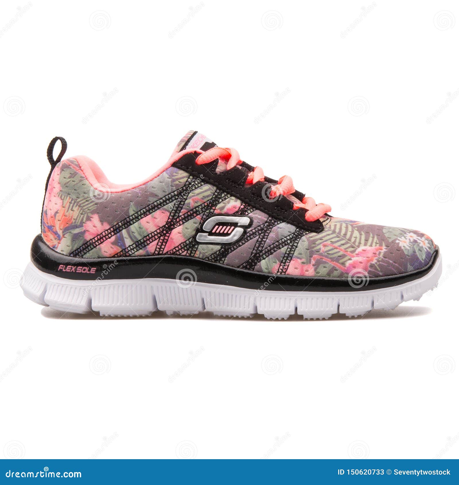 Тапка флористического цветеня воззвания Skechers Skech черная и розовая Редакционное Стоковое Фото - изображение насчитывающей skechers, skech: 150620733