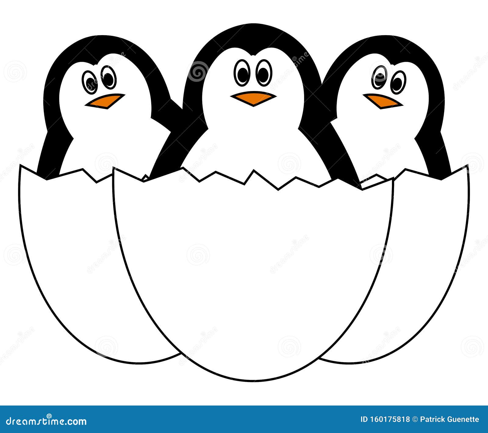 Три пингвина в скорлупе, иллюстрация, вектор Иллюстрация вектора -  иллюстрации насчитывающей рождество, представьте: 160175818