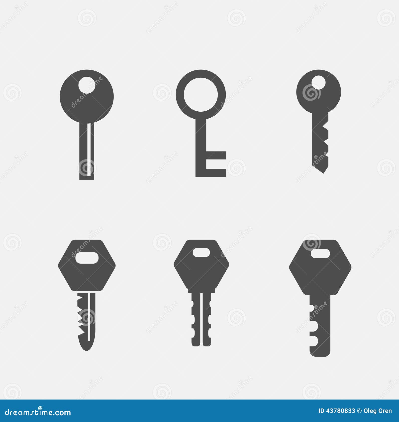 Flat key