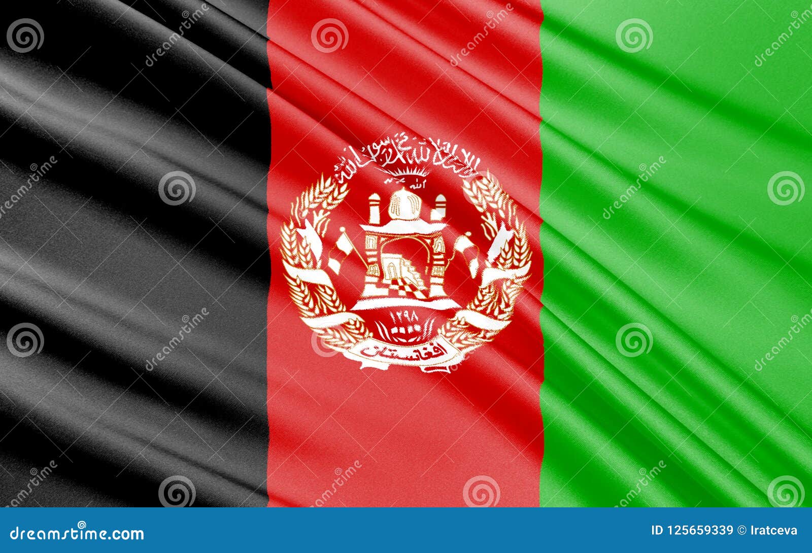 Flag Afganistana Illyustraciya Shtoka Illyustracii Naschityvayushej Gabaritno 125659339