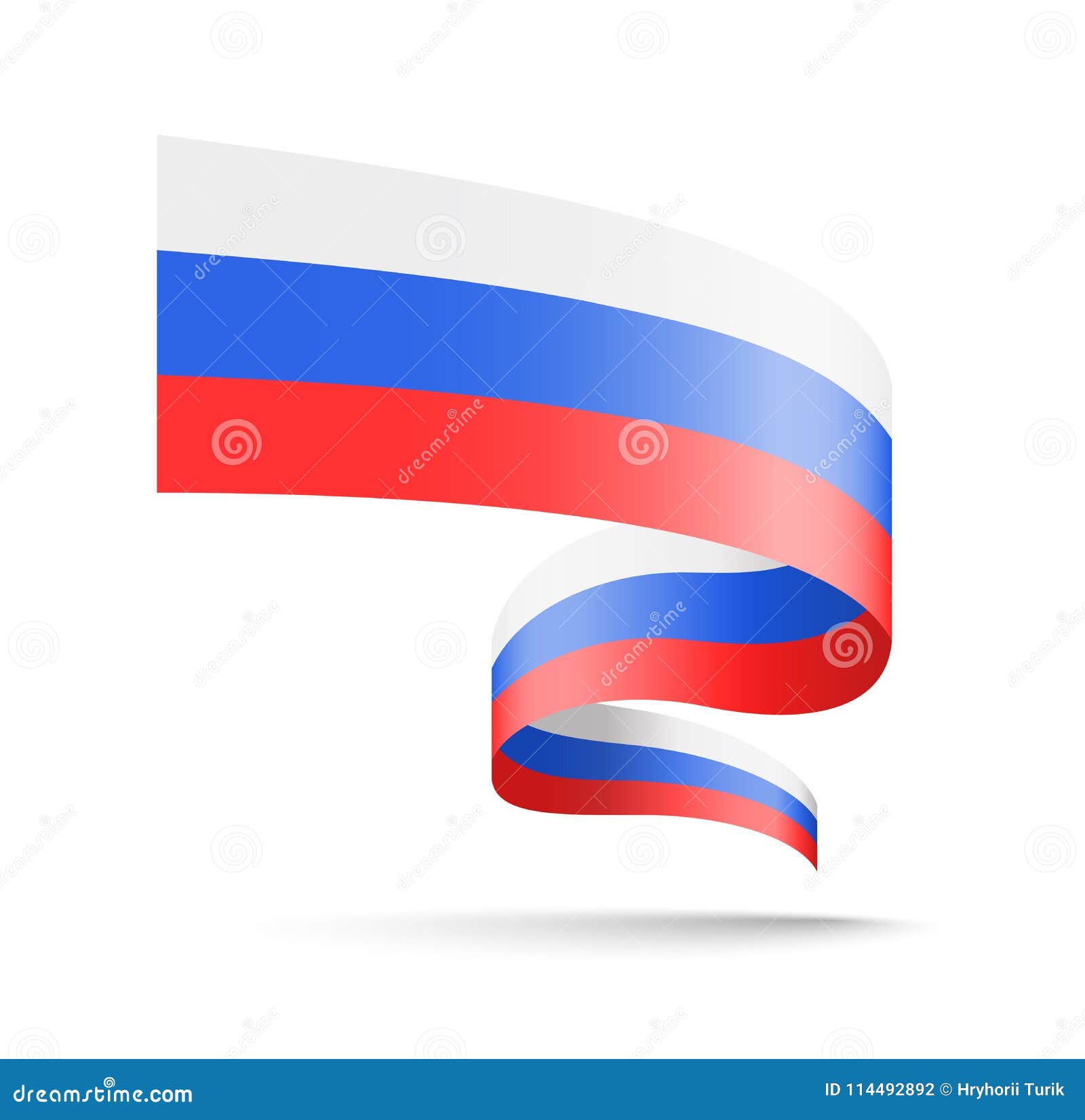 Лента триколор на прозрачном фоне