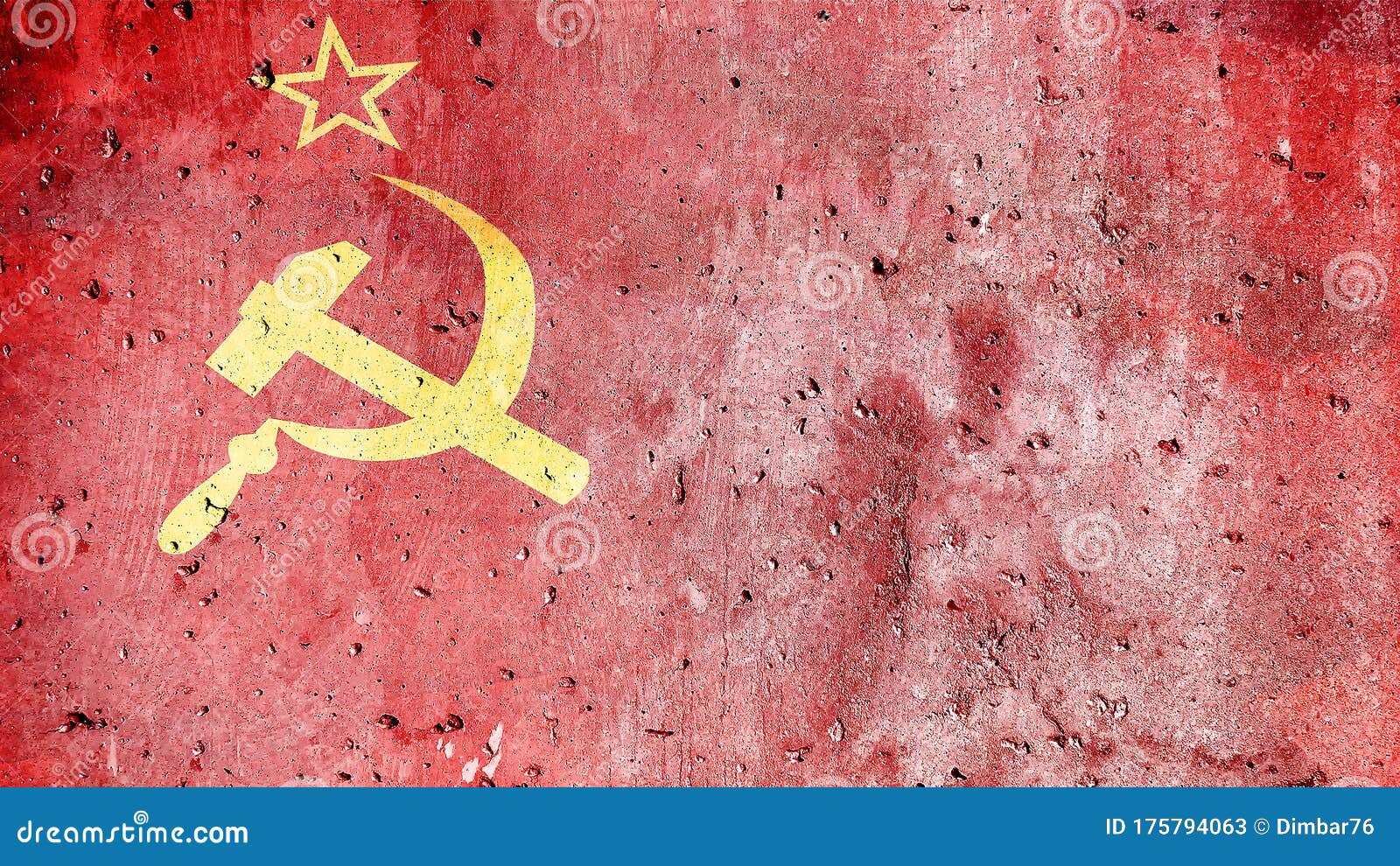 Флаг СССР на фоне бетонные стены Стоковое Изображение - изображение  насчитывающей поле, знак: 175794063