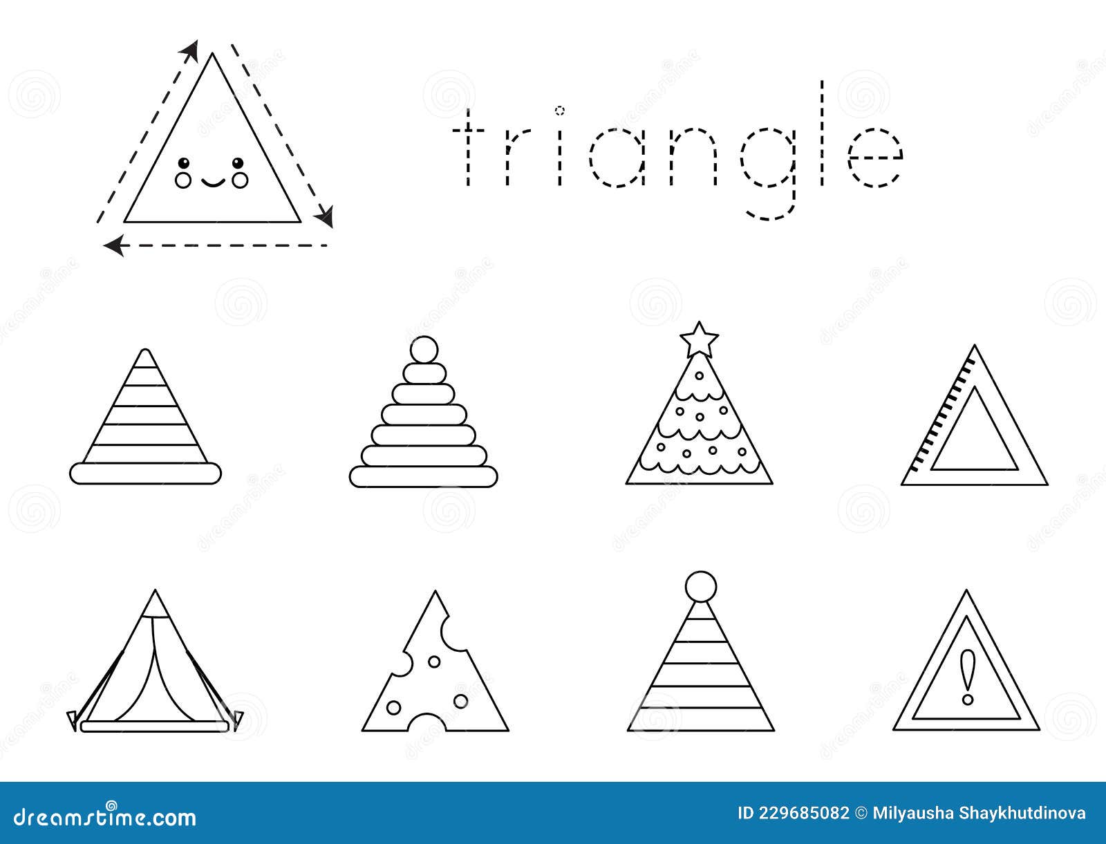 форма треугольника обучения для детей. основные 2d фигуры. Иллюстрация вектора - иллюстрации насчитывающей тазик, дети: 229685082