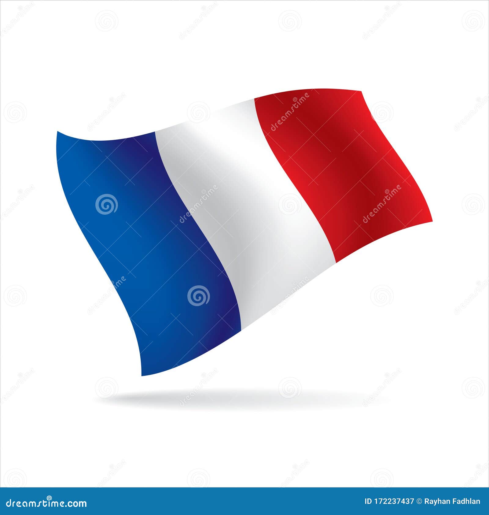 Французский флаг страны на белом фоне символ Иллюстрация вектора -  иллюстрации насчитывающей свобода, икона: 172237437