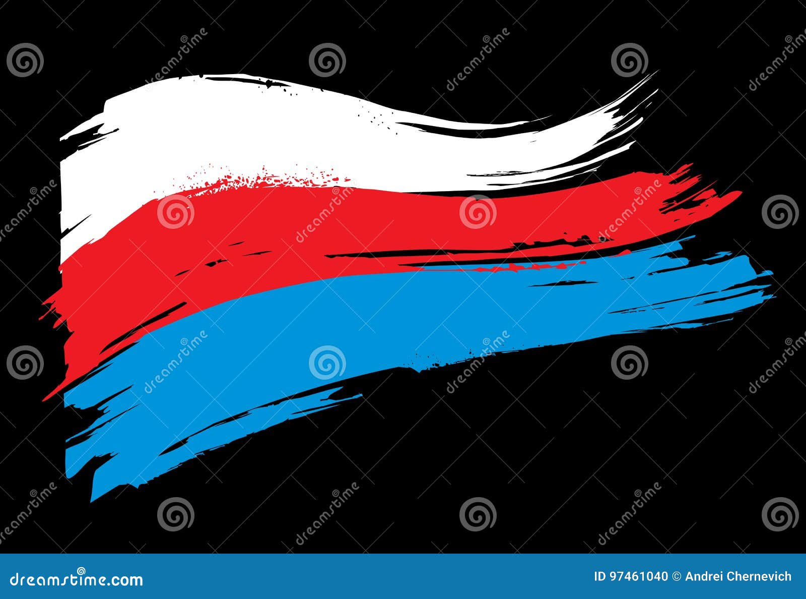 Флаг россии на черном фоне