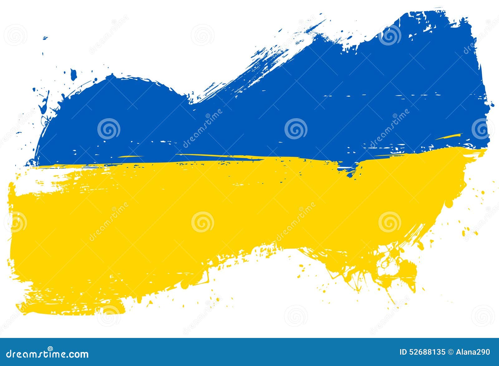 Фон аниме с украинским флагом