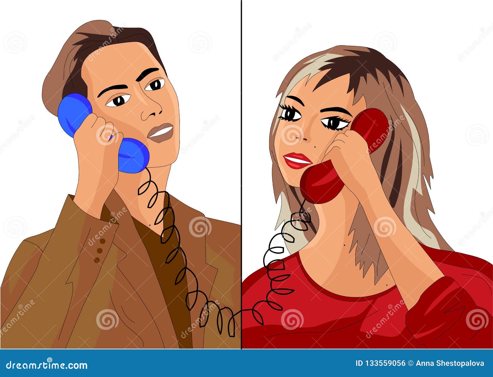 Разговор жены с мужем по телефону. Парень и девушка разговаривают по телефону. Два человека разговаривают по телефону. Разговор по телефону иллюстрация. Телефонный разговор 2 человека.