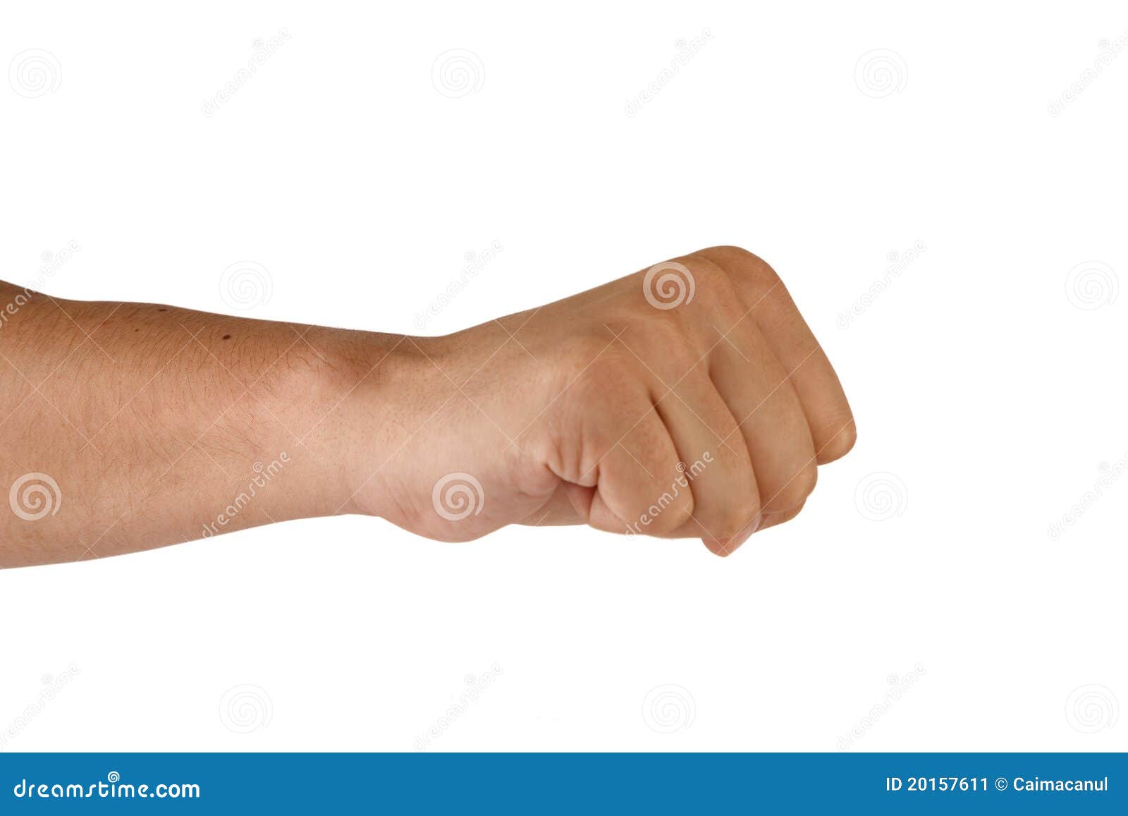 Рука в кулаке. Вытянутая рука в кулаке. Тыльная сторона кулака. Мужская рука в кулаке.