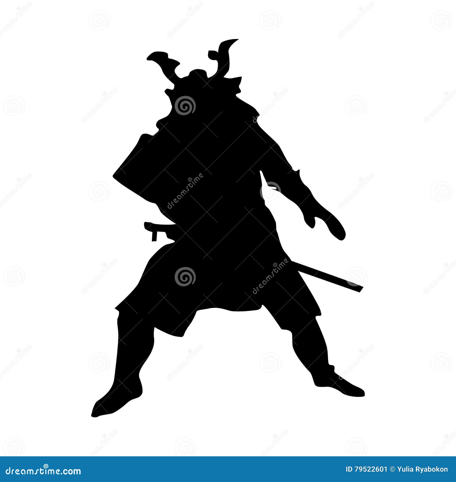 Black on white samurai