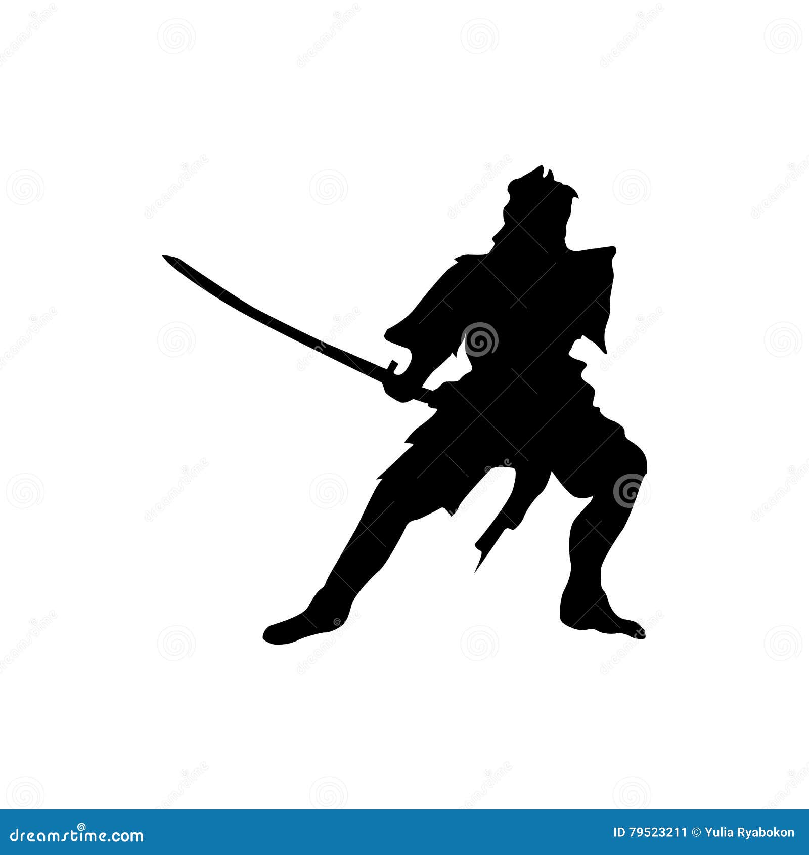 Black on white samurai