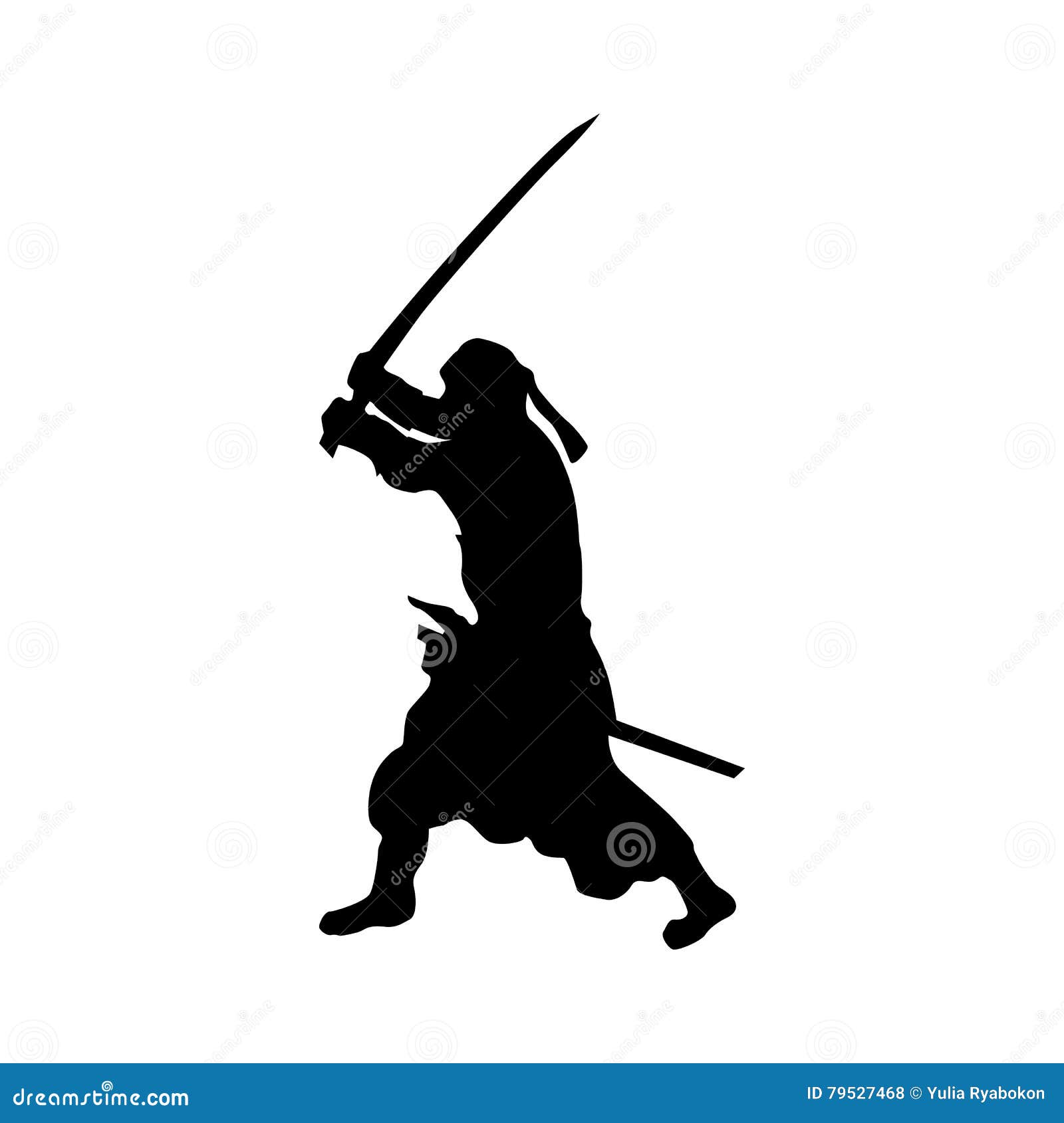 Black on white samurai