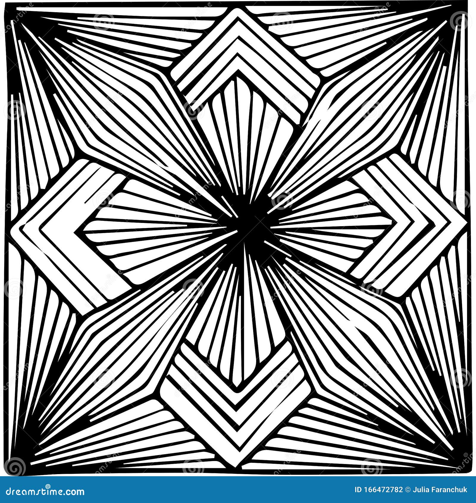 Черно-белые рисунки Геометрические симметричные фигуры Иллюстрация вектора  Иллюстрация вектора - иллюстрации насчитывающей минимализма, иллюзион:  166472782