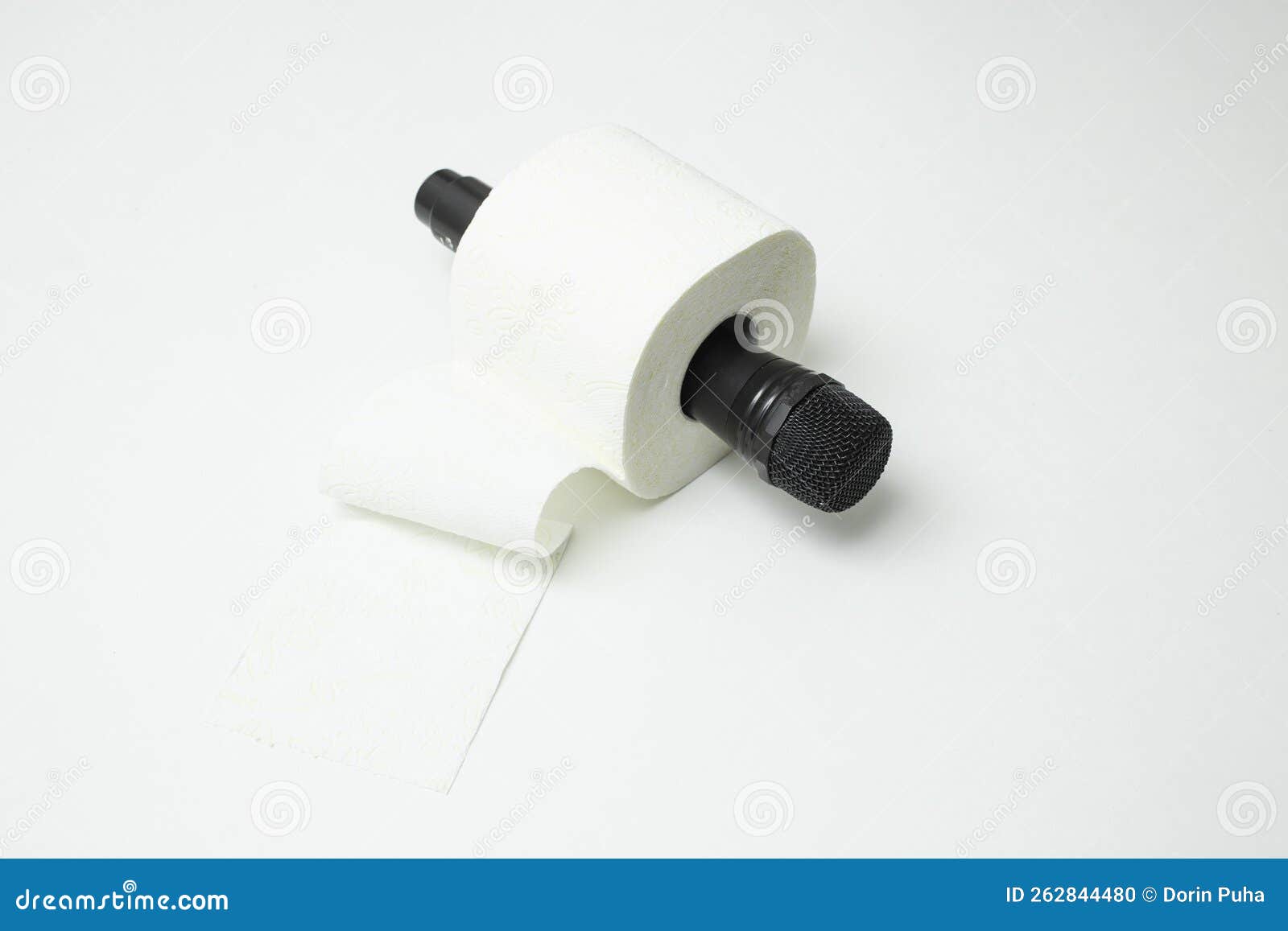 черный микрофон внутри белого туалетного рулона Стоковое Фото - изображение насчитывающей дивизионов, информация: 262844480