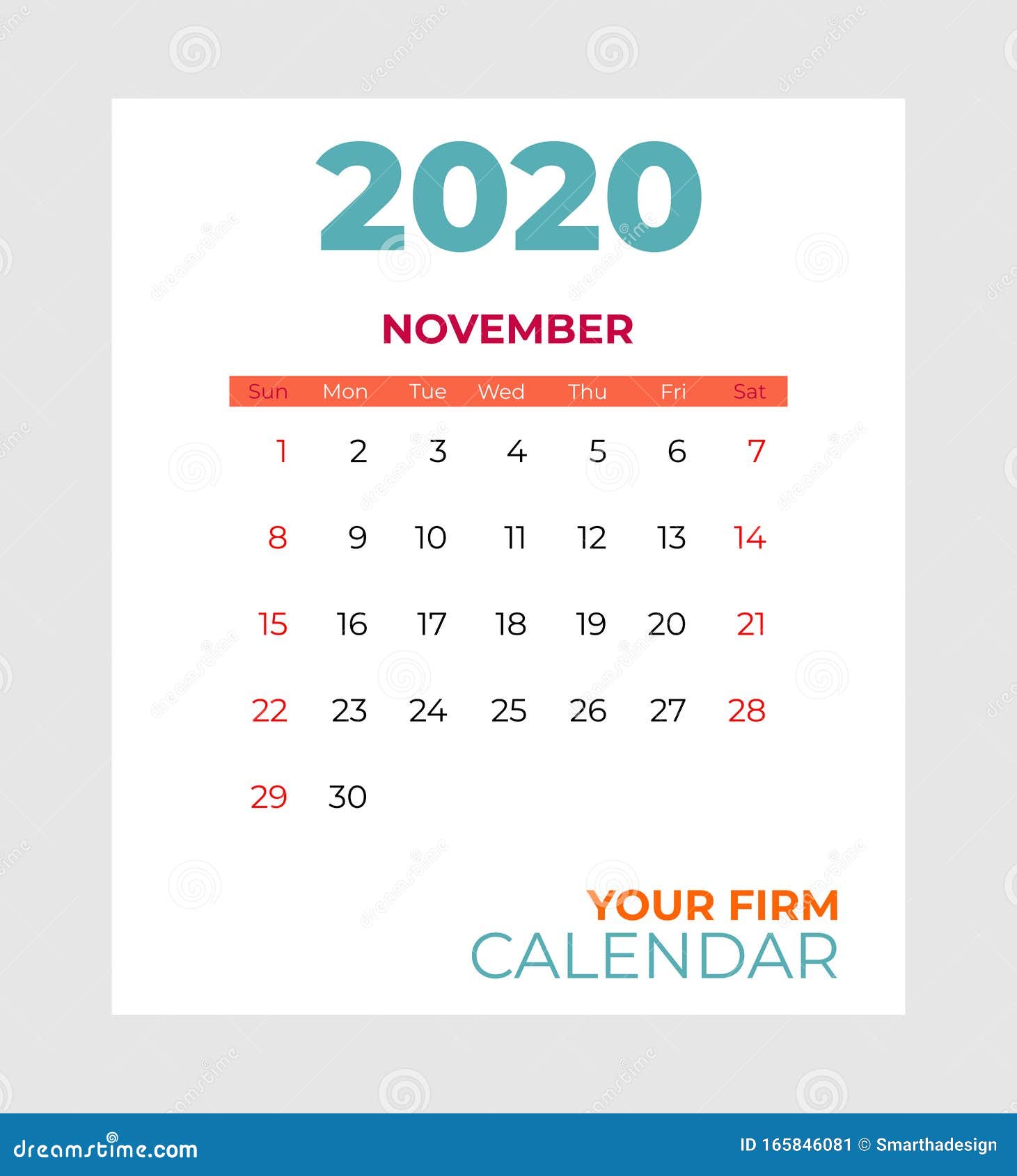 Шаблон вектора календаря ноября 2020 года Абстрактный пустой изолированный  набор календаря 2020 План действий на 2020 год для нас Иллюстрация вектора  - иллюстрации насчитывающей устроитель, чисто: 165846081
