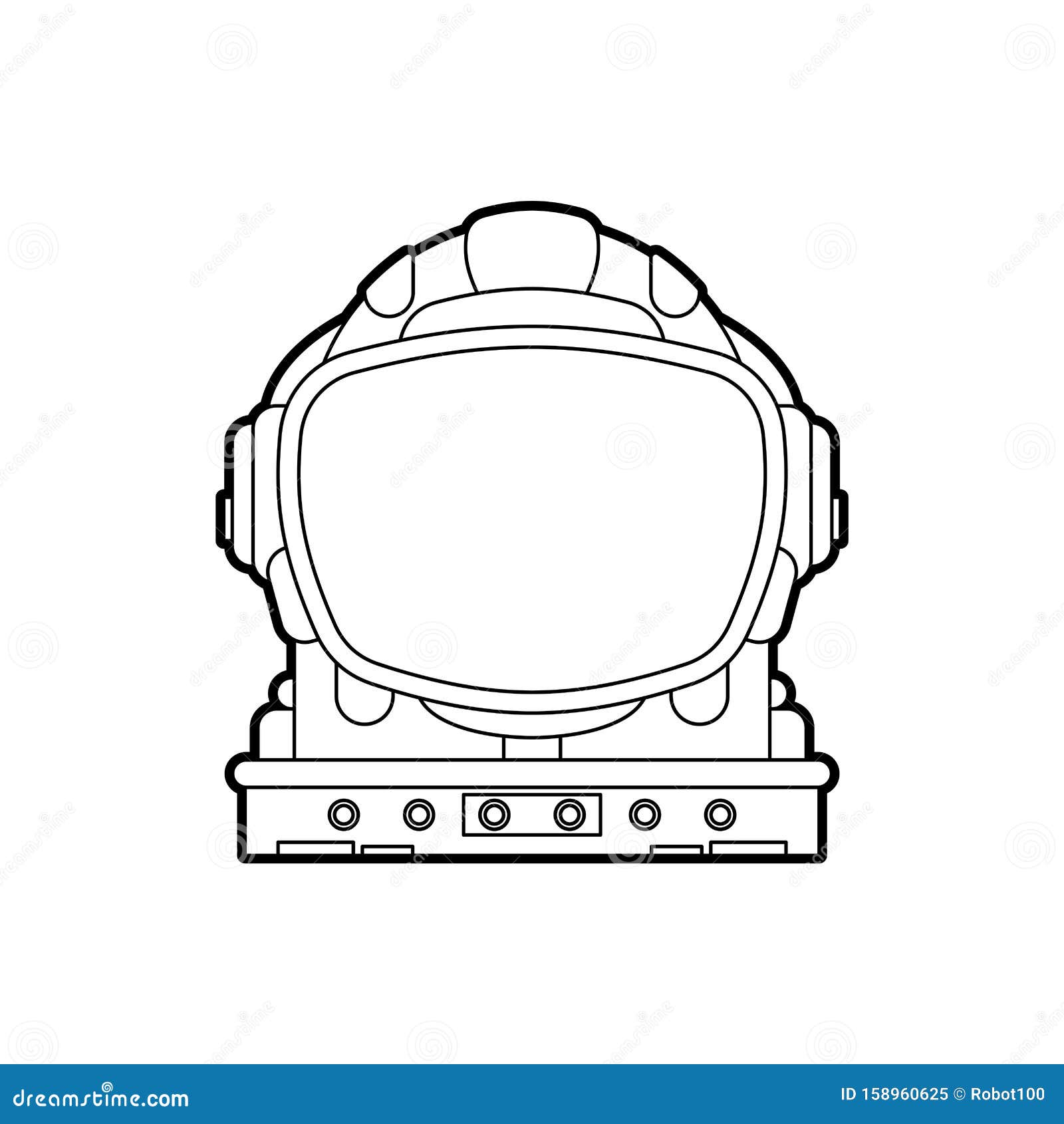 Шаблон маски космонавта