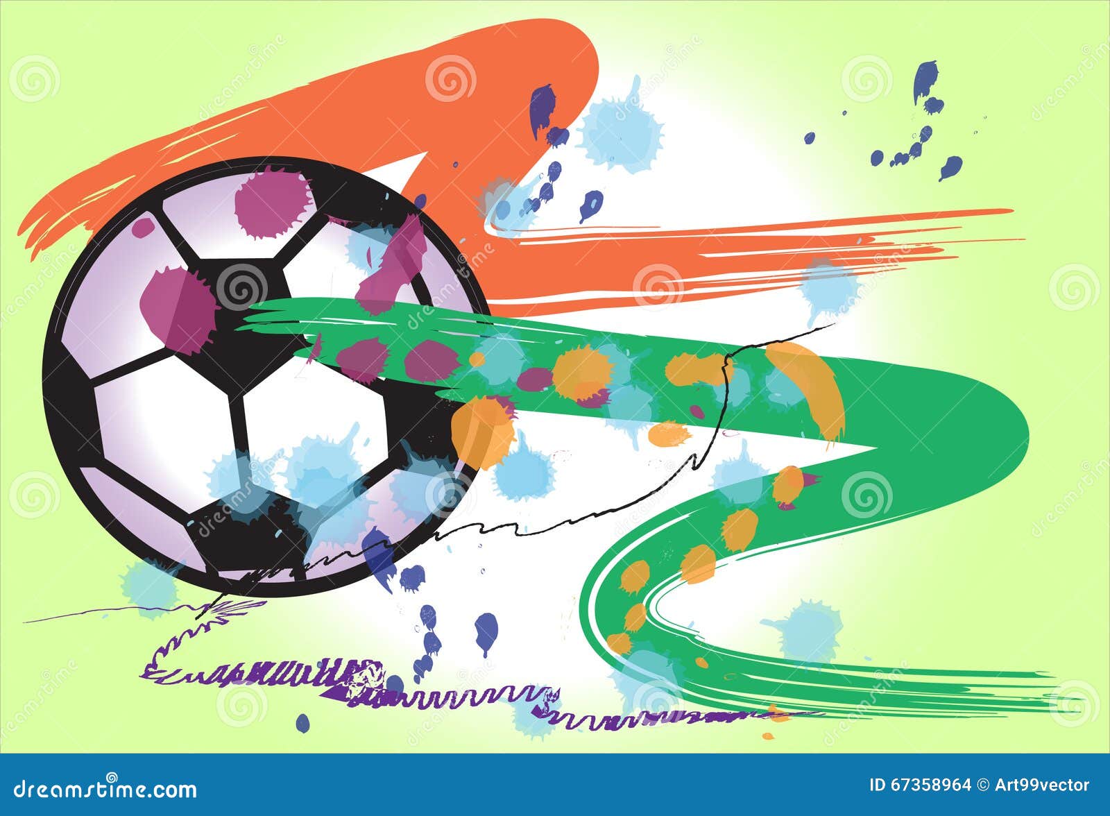 He graphics. Football Theme Art Design. World Cup Soccer Art.