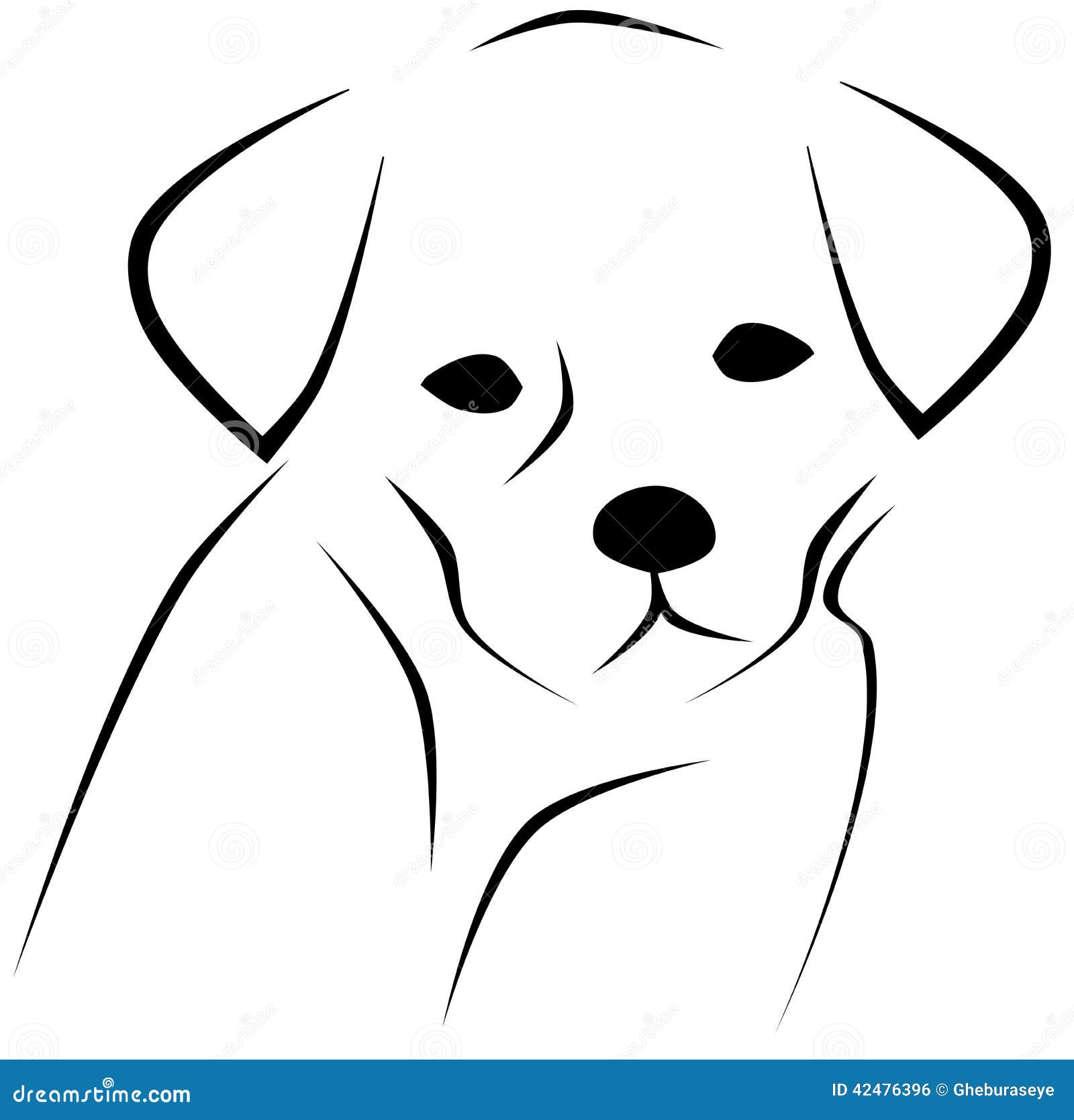 Эскиз Stilyzed изолированной собаки Иллюстрация штока - иллюстрации  насчитывающей шуточно, прелестное: 42476396
