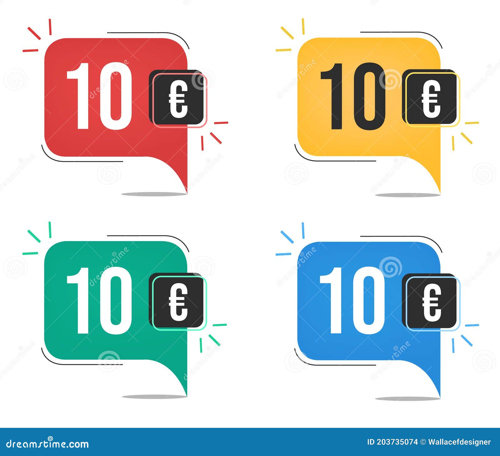 10 euro price stock vector. Illustration of friday, promotion