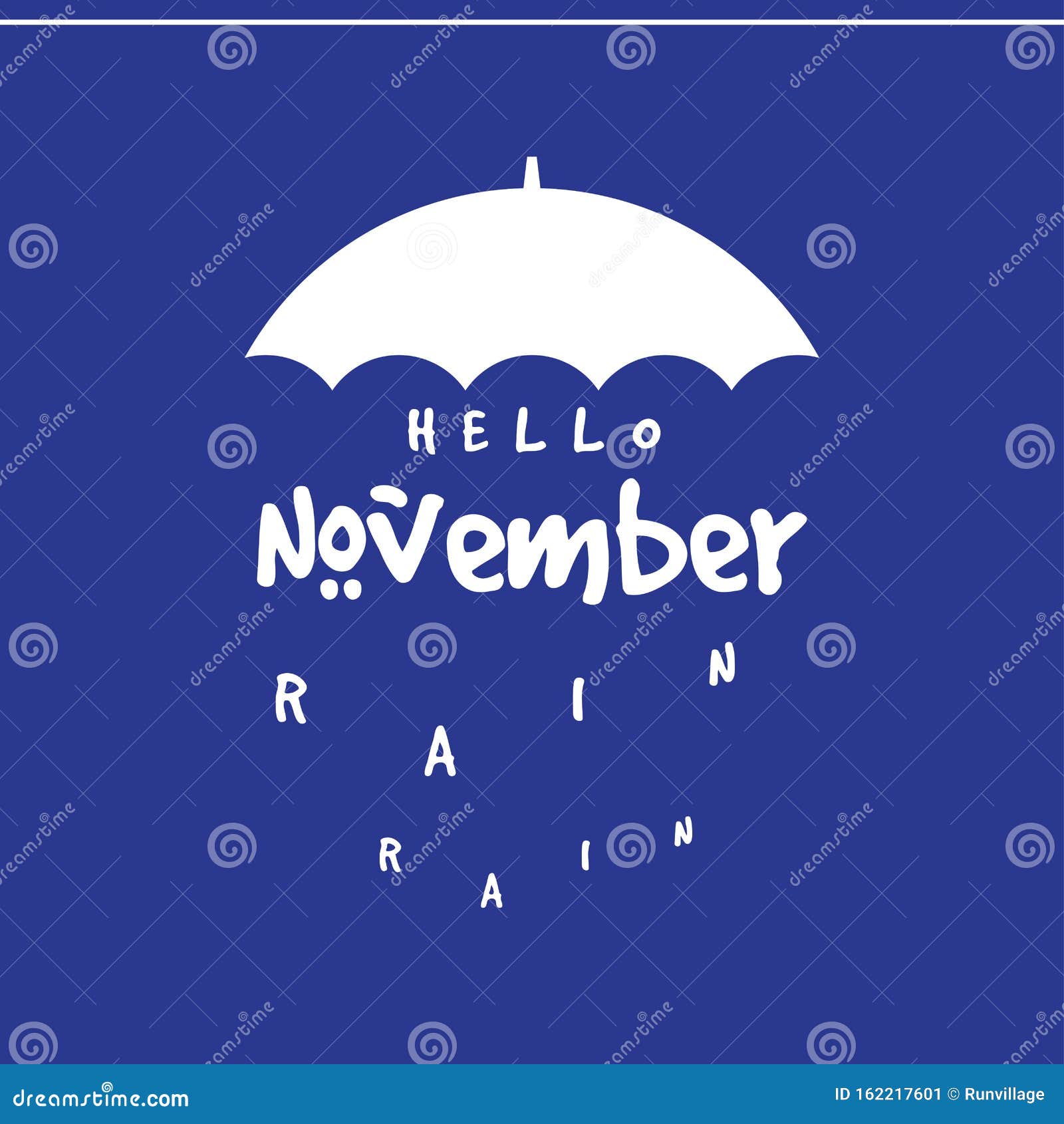 你好11月雨 11月主题插图设计向量例证 插画包括有字体 钞票 图画 装饰 图象 乱画