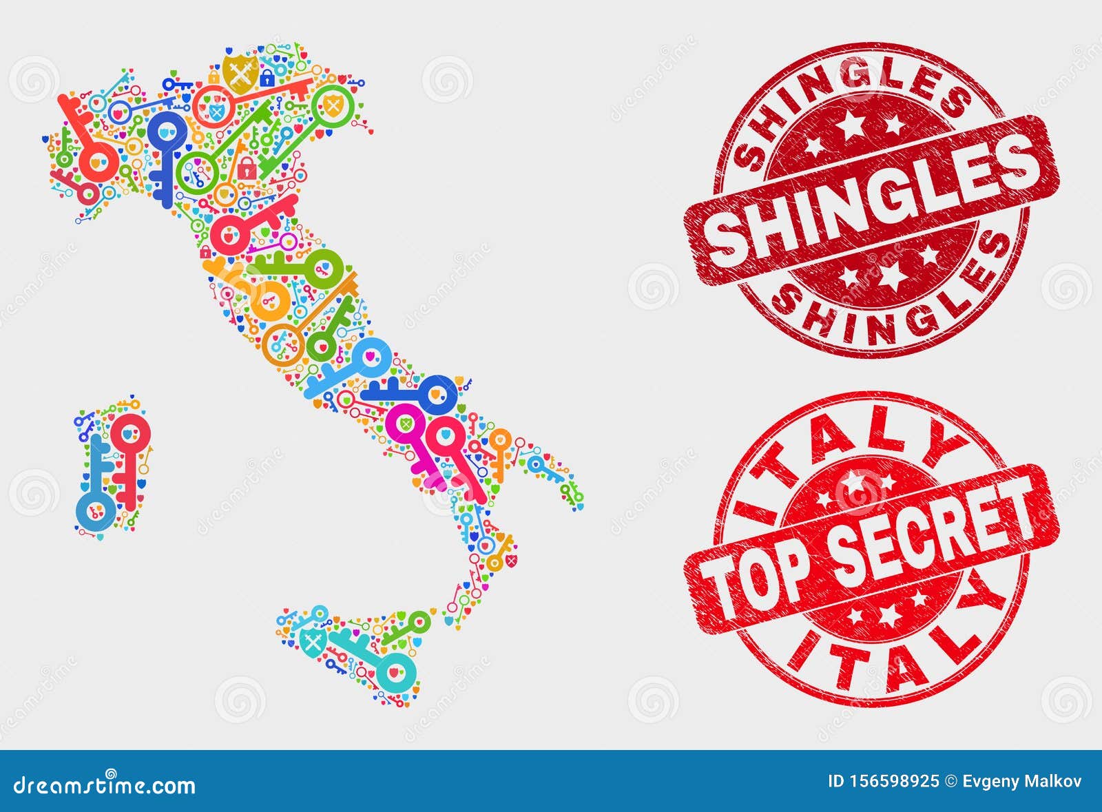 意大利秘密地图 与刻划瓦片印章向量例证 插画包括有 意大利秘密地图 与刻划瓦片印章