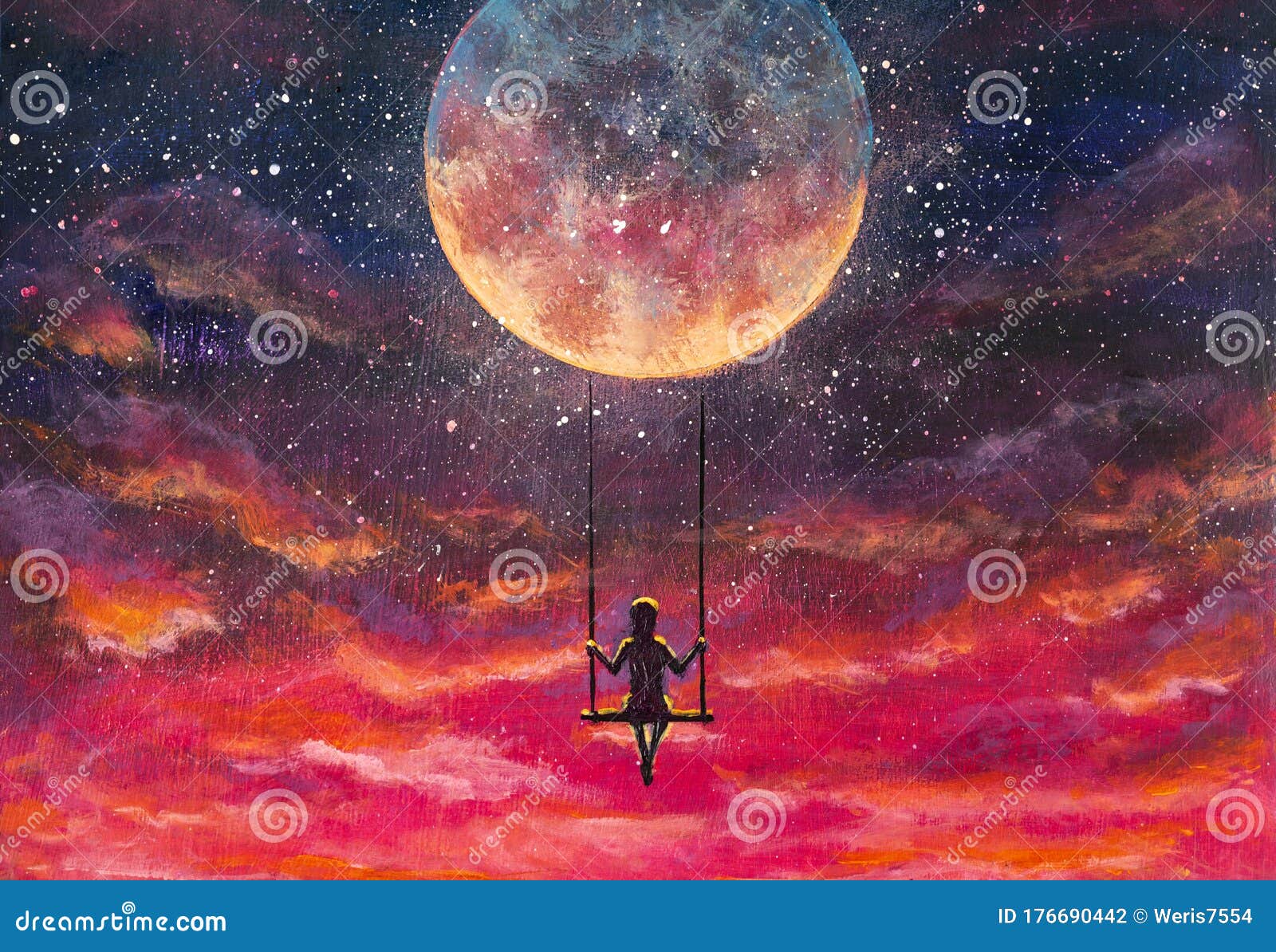 画女孩 在美丽的紫粉日落和星空背景下 在天际上摇摆库存例证 插画包括有童话 摇摆 美妙 钉书匠 画女孩 在美丽的紫粉日落和星空背景下 在天际上摇摆库存例证 插画包括有童话 摇摆 美妙 钉书匠