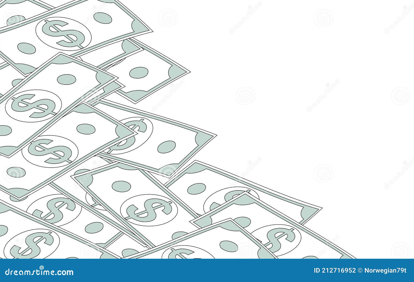シンプルな線画のドル紙幣 背景素材 コピースペース付き Stock Illustration Illustration Of Inheritance Deposits