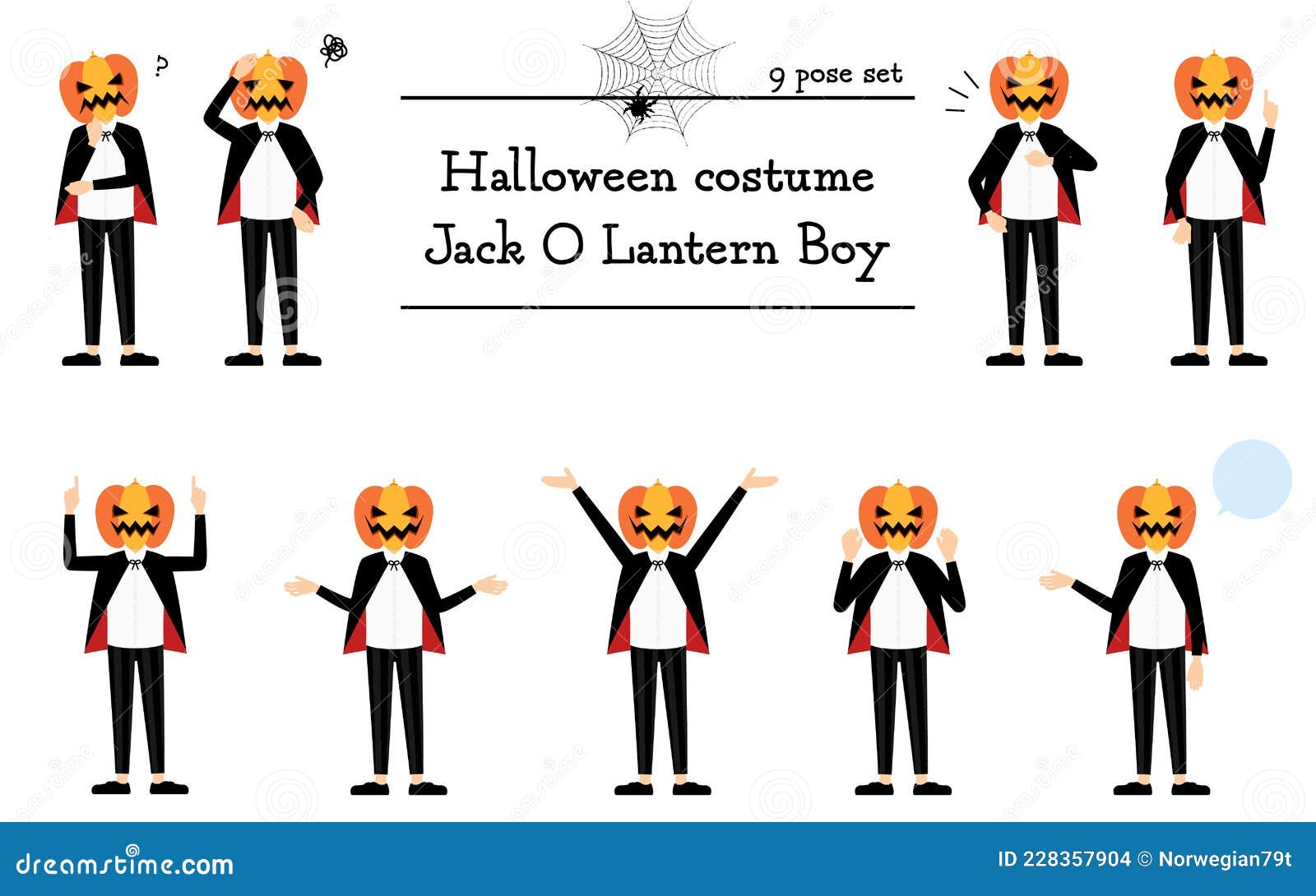 ハロウィンの仮装 カボチャのお化け姿の男の子のポーズセット 話す 悩む 指さし 他 Stock Illustration Illustration Of Halloween Cape ハロウィンの仮装 カボチャのお化け姿の男の子のポーズセット 話す 悩む 指さし 他 Stock Illustration Illustration Of Halloween Cape