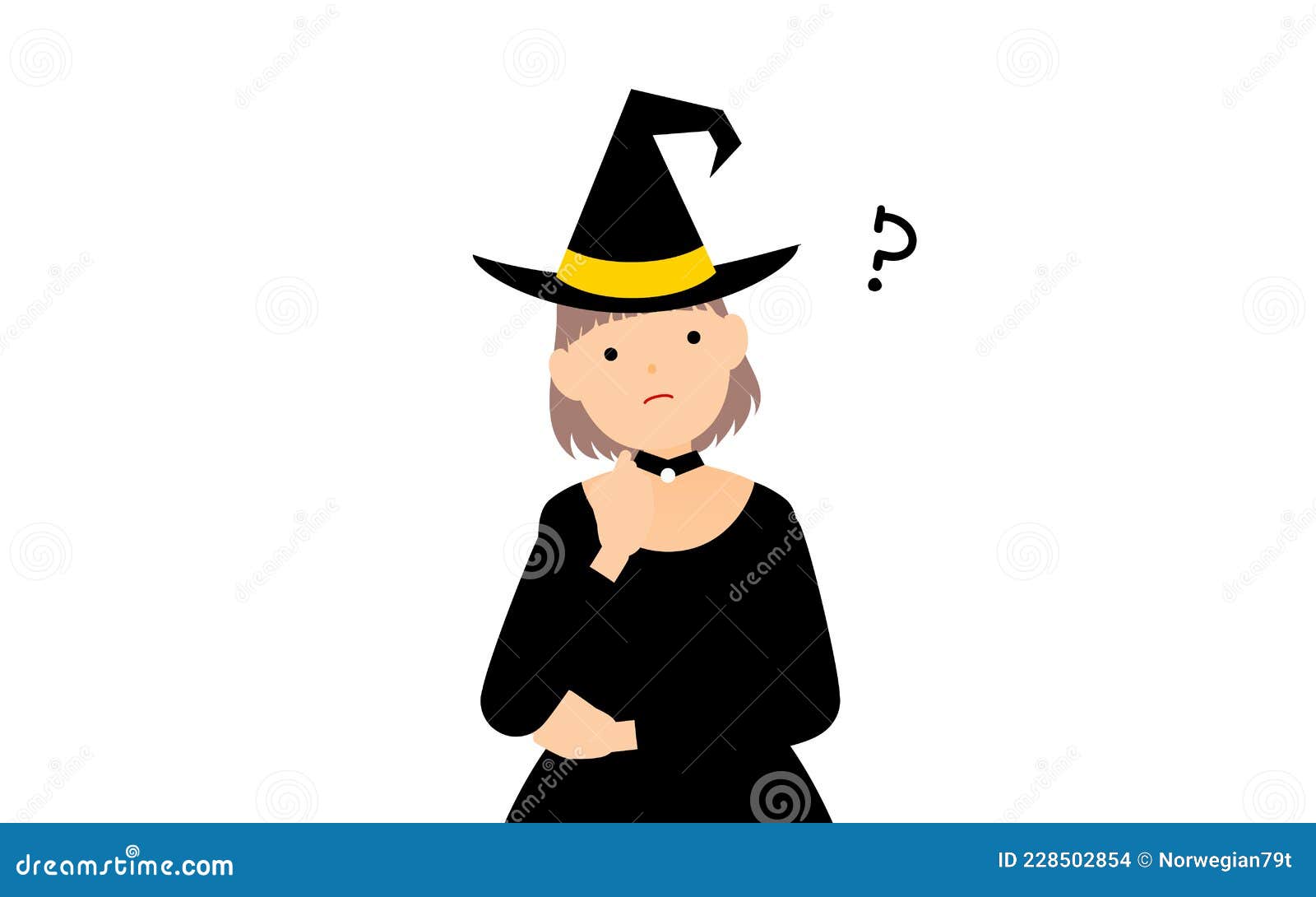 ハロウィンの仮装 魔女姿の女の子が腕組みして悩むポーズ Stock Illustration Illustration Of Monster Costume ハロウィンの仮装 魔女姿の女の子が腕組みして悩むポーズ Stock Illustration Illustration Of Monster Costume