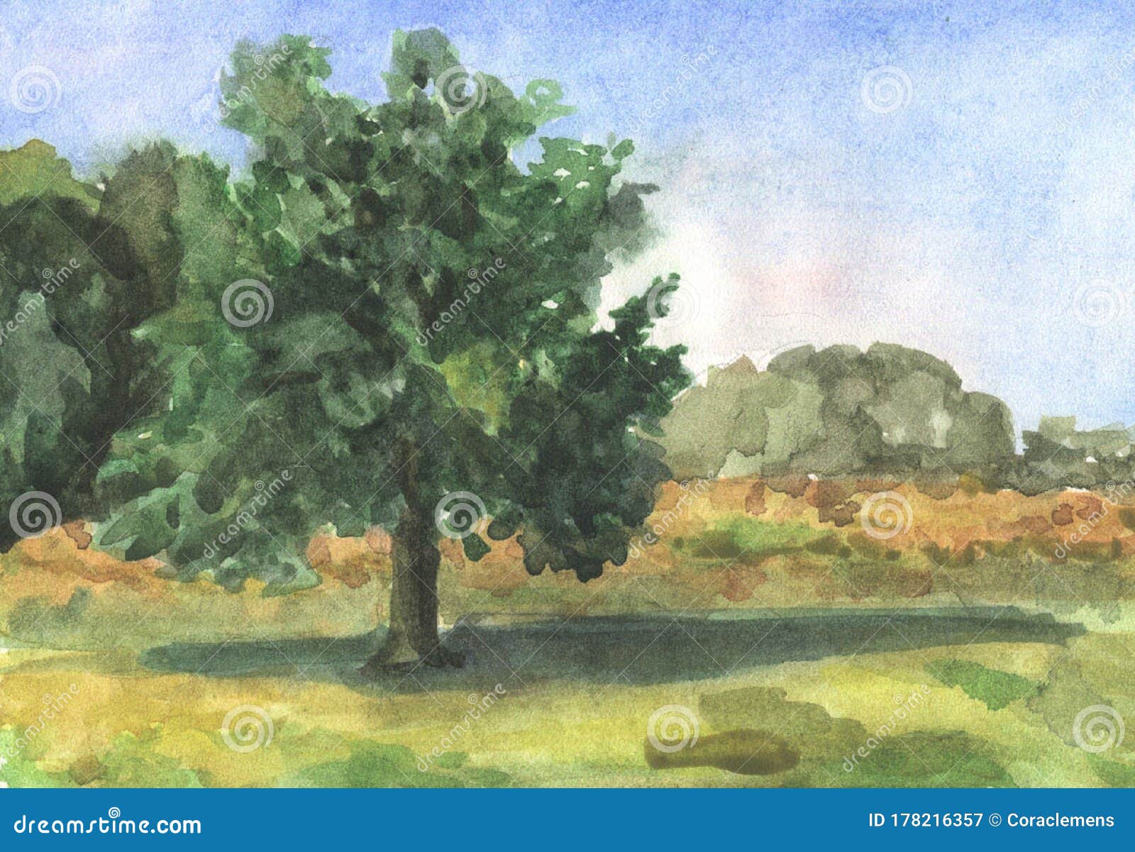 一棵孤树 在一片夏草地上 水彩画库存例证 插画包括有绘画 一个 染黄 醉汉 背包 水彩 一棵孤树 在一片夏草地上 水彩画库存例证 插画包括有绘画 一个 染黄 醉汉 背包 水彩