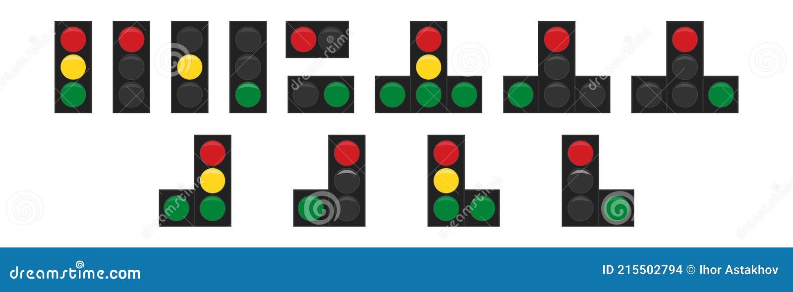 一组路灯红绿灯图示 白色背景中的矢量图图标 红绿黄信号向量例证 插画包括有方向 红色